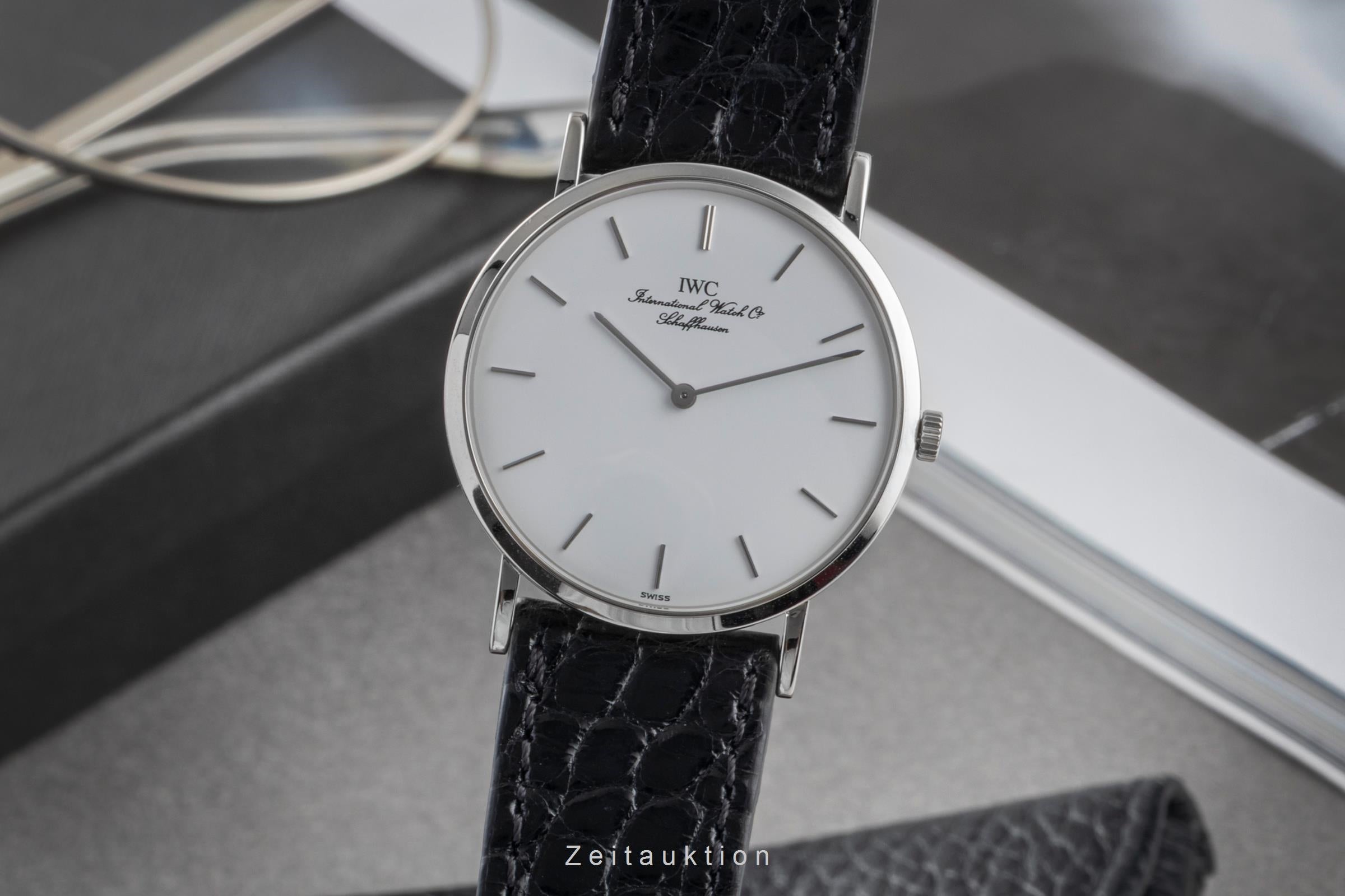 IWC Portofino 18K (0,750) Weissgold Handaufzug Herrenuhr Ref. IW201003 Box  [2603417]