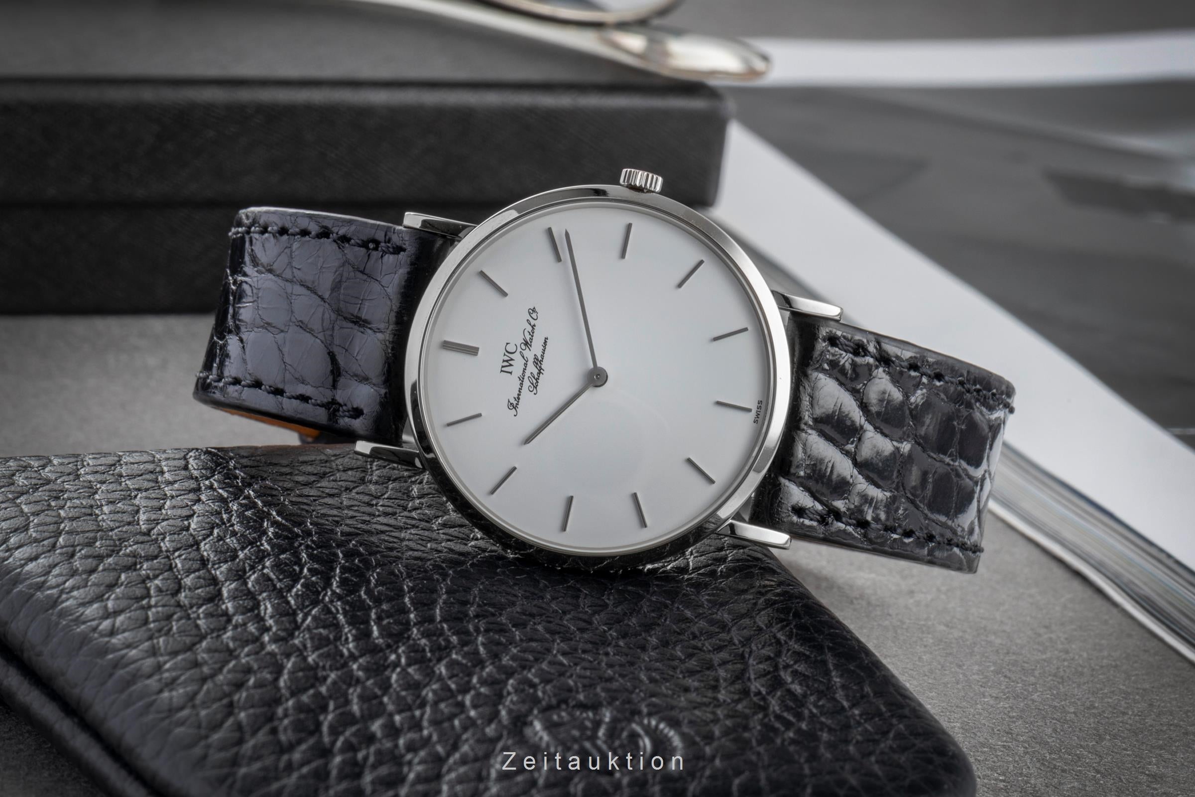 IWC Portofino 18K (0,750) Weissgold Handaufzug Herrenuhr Ref. IW201003 Box  [2603417]
