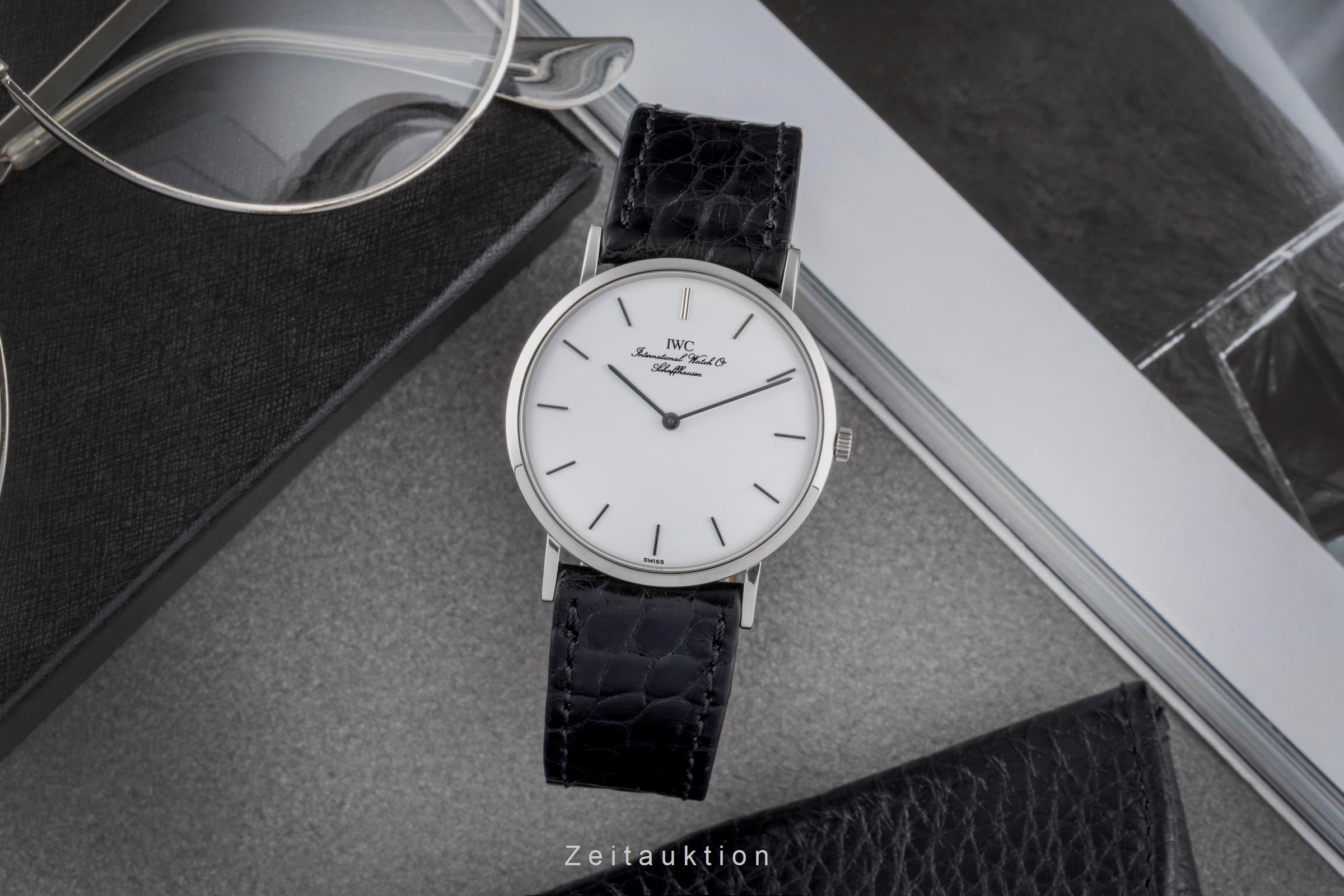 IWC Portofino 18K (0,750) Weissgold Handaufzug Herrenuhr Ref. IW201003 Box  [2603417]