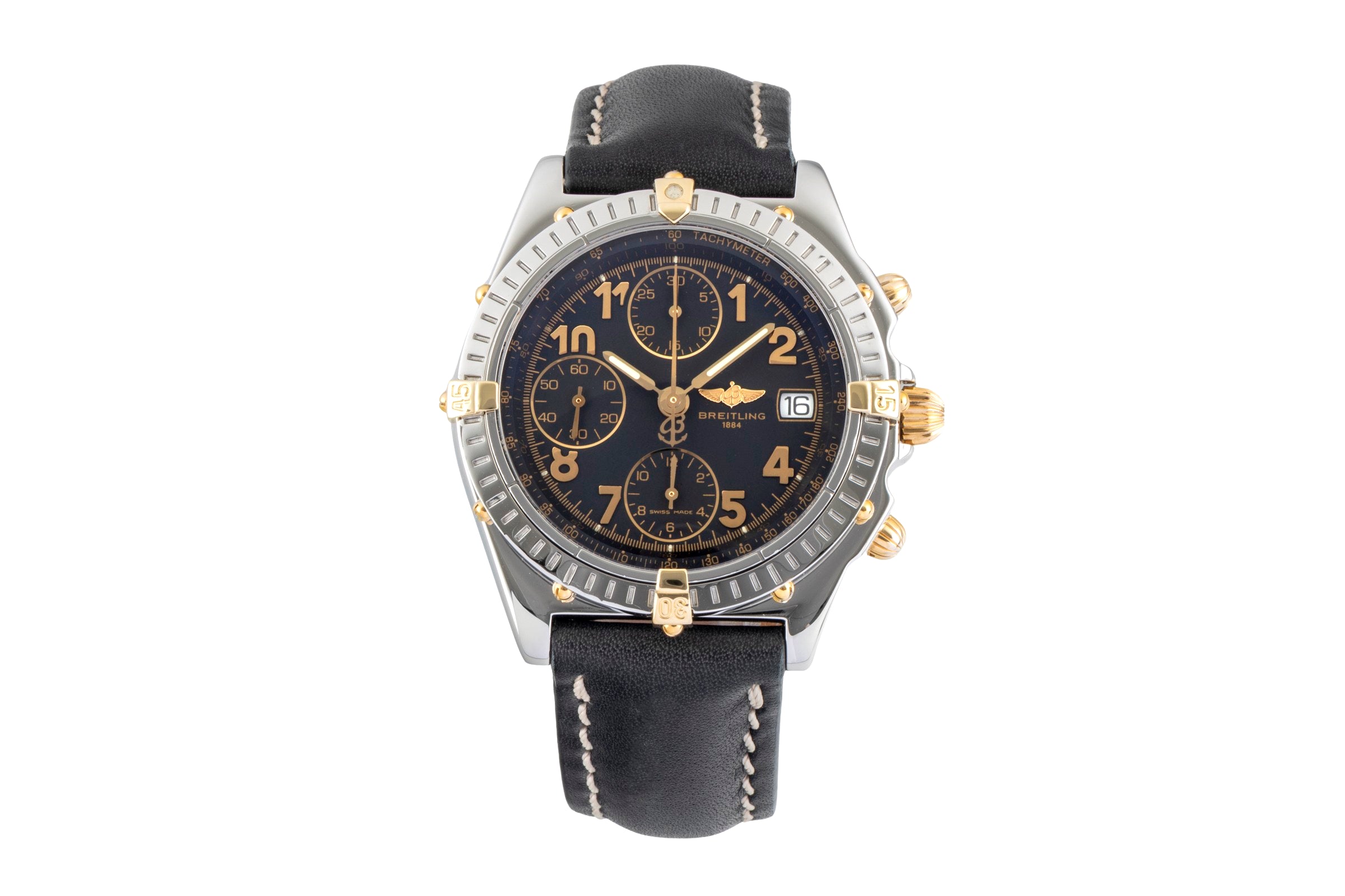Breitling Chronomat chronograph gilt / steel automatic men's watch B13050.1  [2603421]