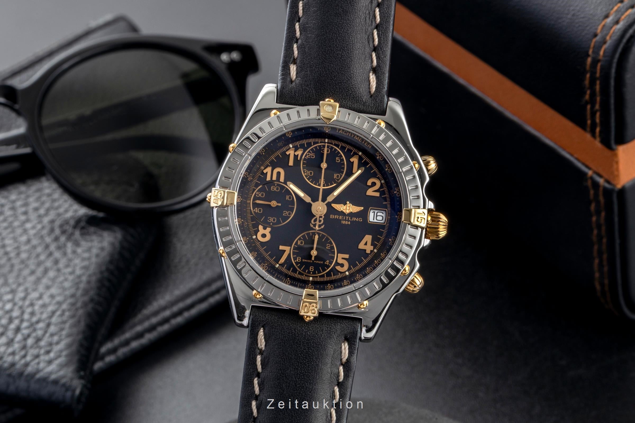 Breitling Chronomat chronograph gilt / steel automatic men's watch B13050.1  [2603421]