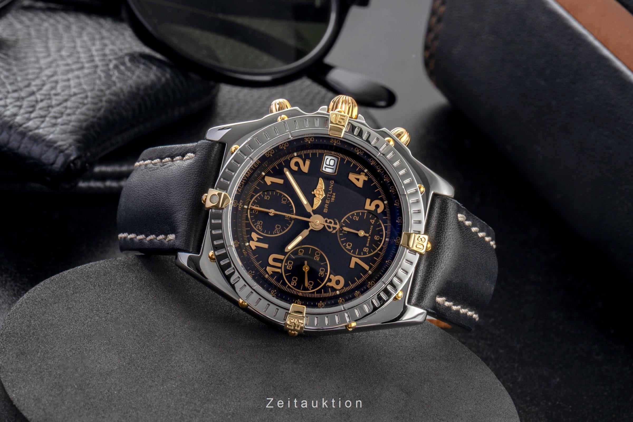 Breitling Chronomat chronograph gilt / steel automatic men's watch B13050.1  [2603421]