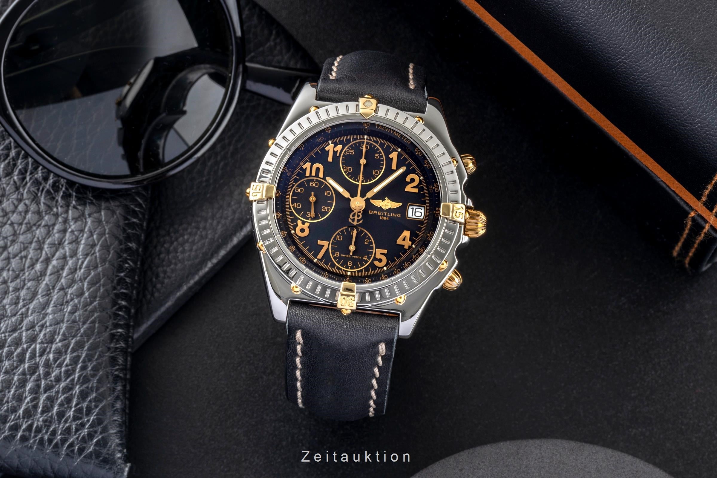 Breitling Chronomat chronograph gilt / steel automatic men's watch B13050.1  [2603421]