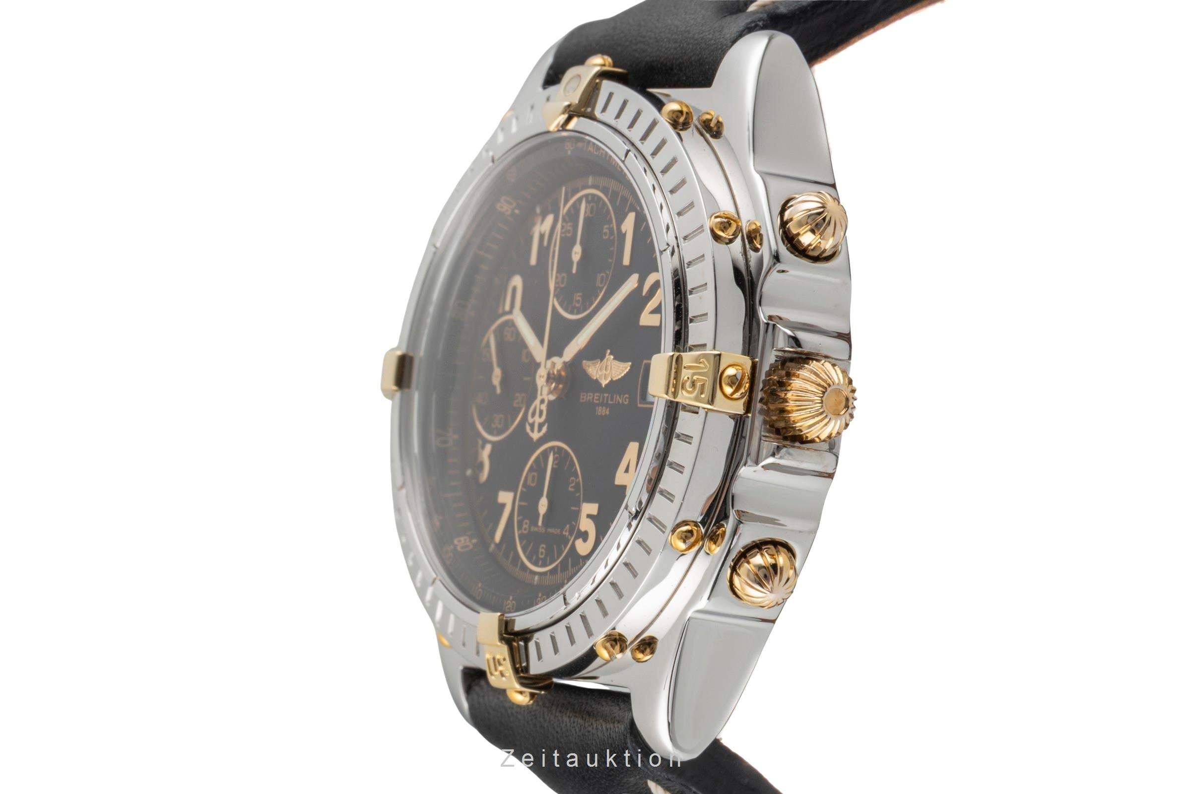 Breitling Chronomat chronograph gilt / steel automatic men's watch B13050.1  [2603421]