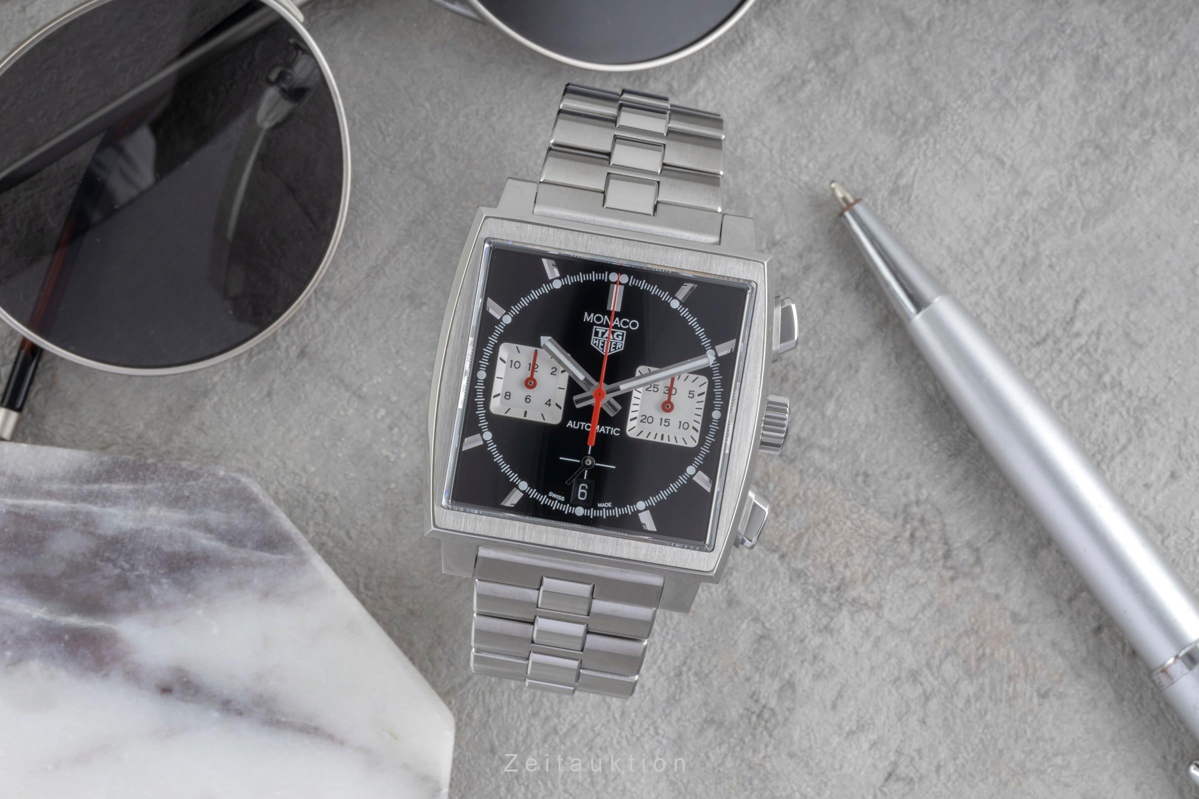 Tag Heuer Monaco cronografo acciaio automatismo orologio da uomo CBL2113.BA0644  LP: 7950EUR  [2603449]