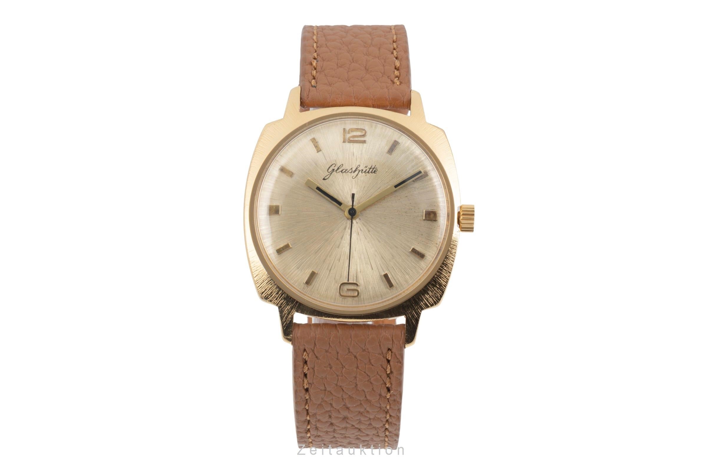 Glashütte Spezimatic latón bañado en oro automático reloj para caballeros Vintage  [2603463]