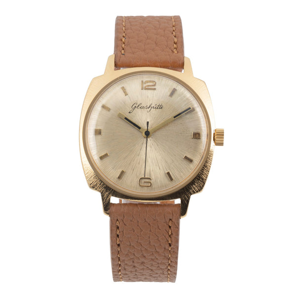 Glashütte Spezimatic latón bañado en oro automático reloj para caballeros Vintage  [2603463]