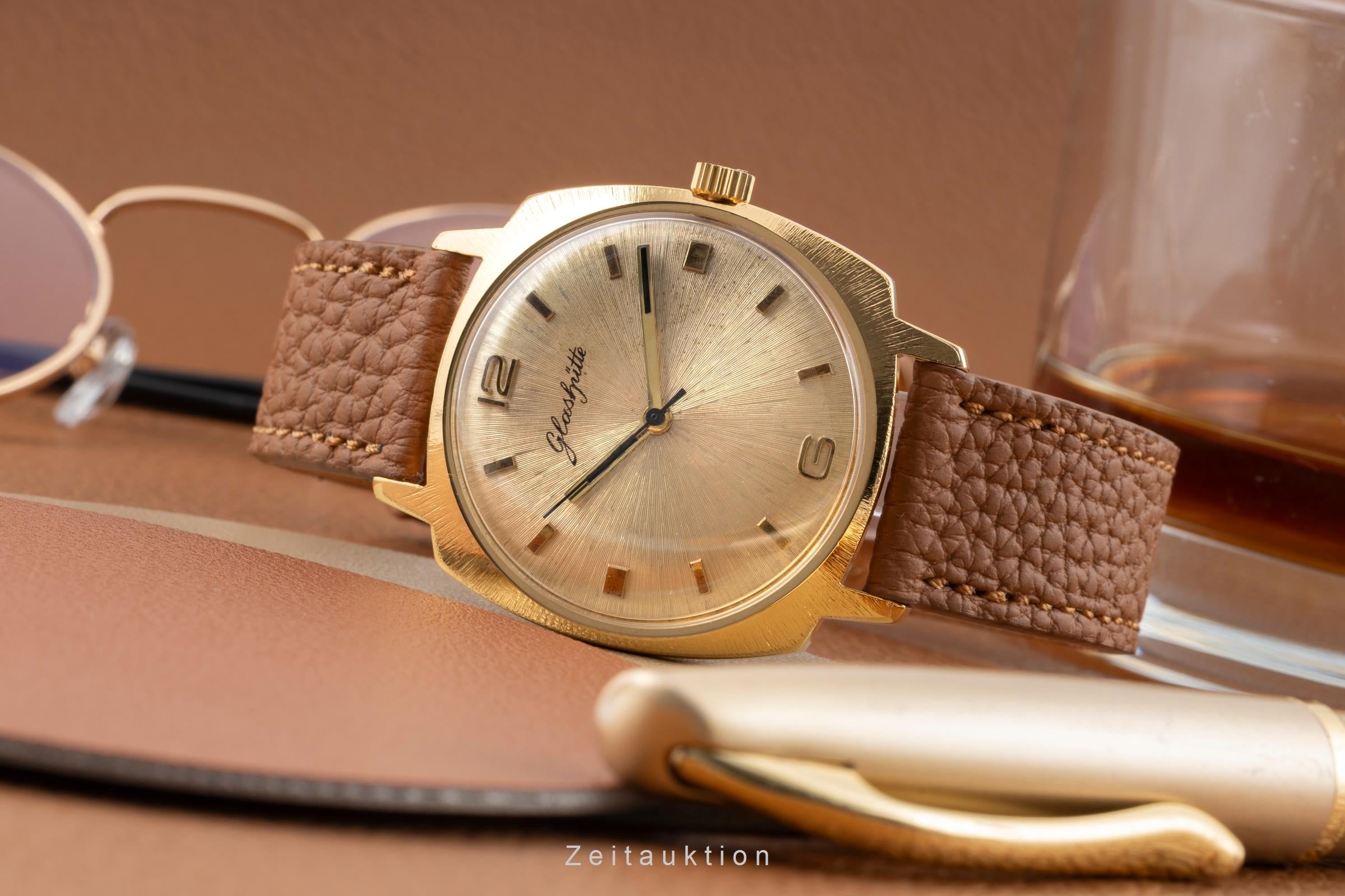 Glashütte Spezimatic latón bañado en oro automático reloj para caballeros Vintage  [2603463]