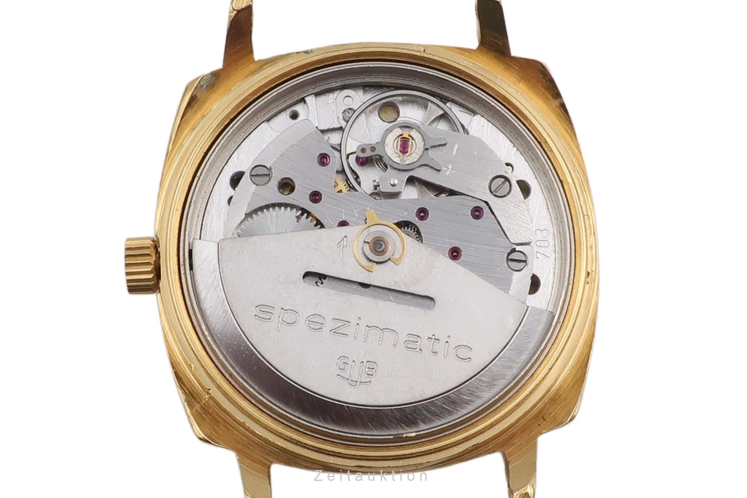 Glashütte Spezimatic latón bañado en oro automático reloj para caballeros Vintage  [2603463]
