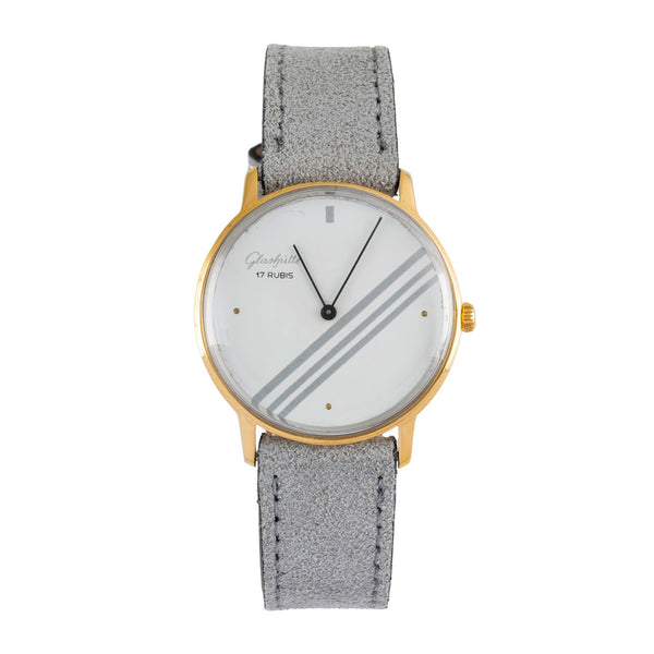 Glashütte bañado en oro cuerda manual reloj para caballeros  [2603464]
