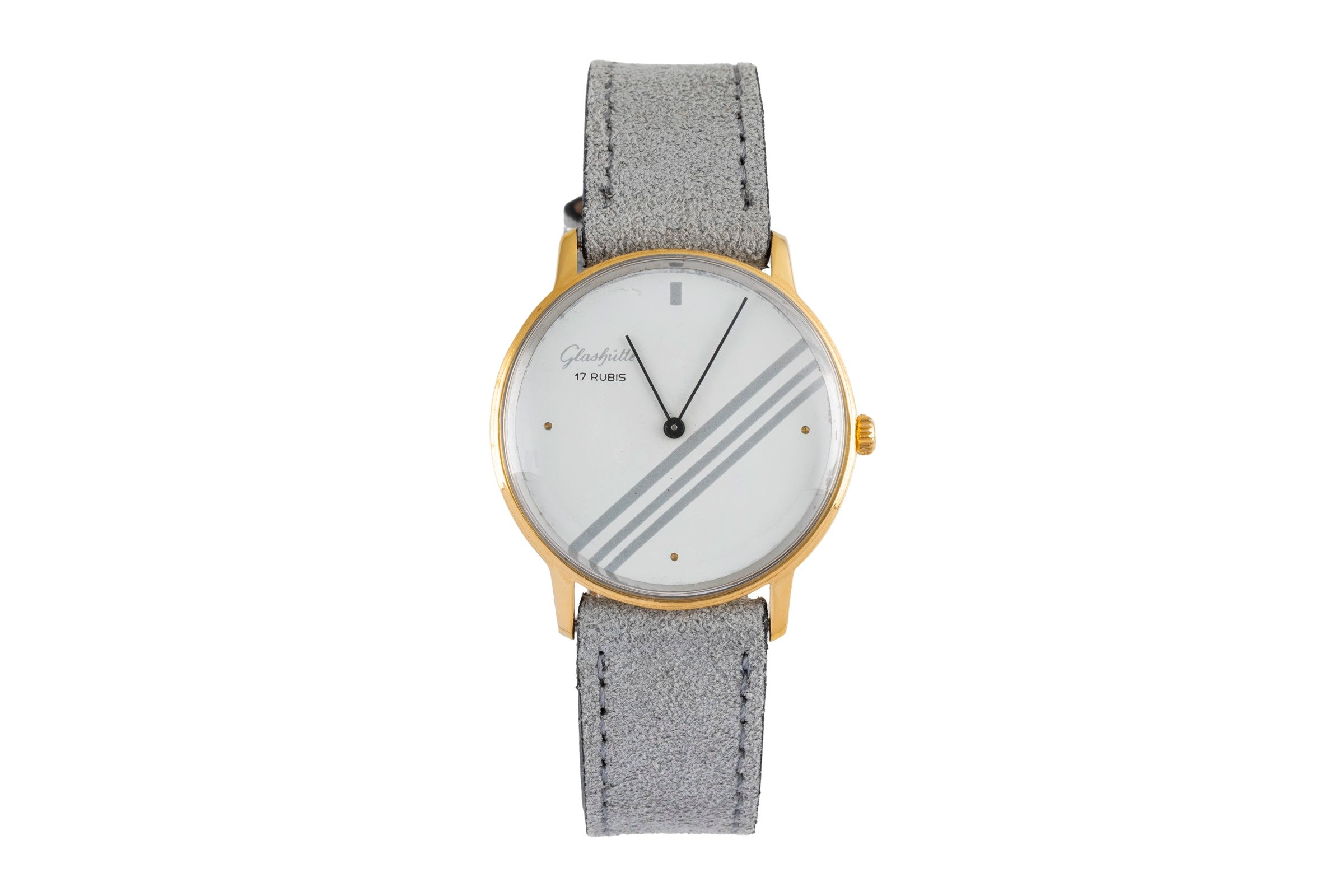 Glashütte bañado en oro cuerda manual reloj para caballeros  [2603464]