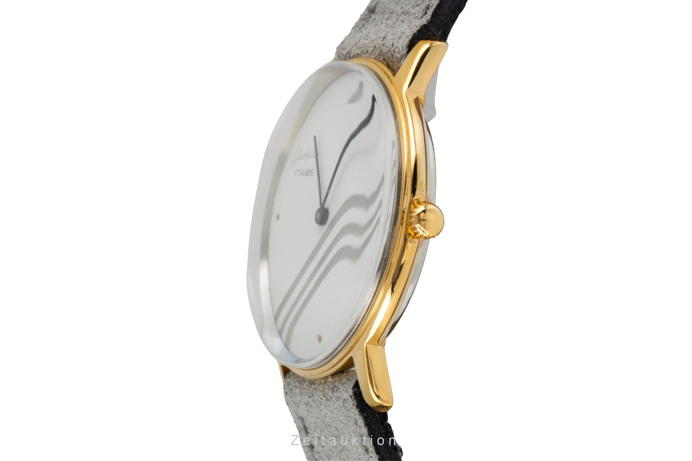 Glashütte bañado en oro cuerda manual reloj para caballeros  [2603464]