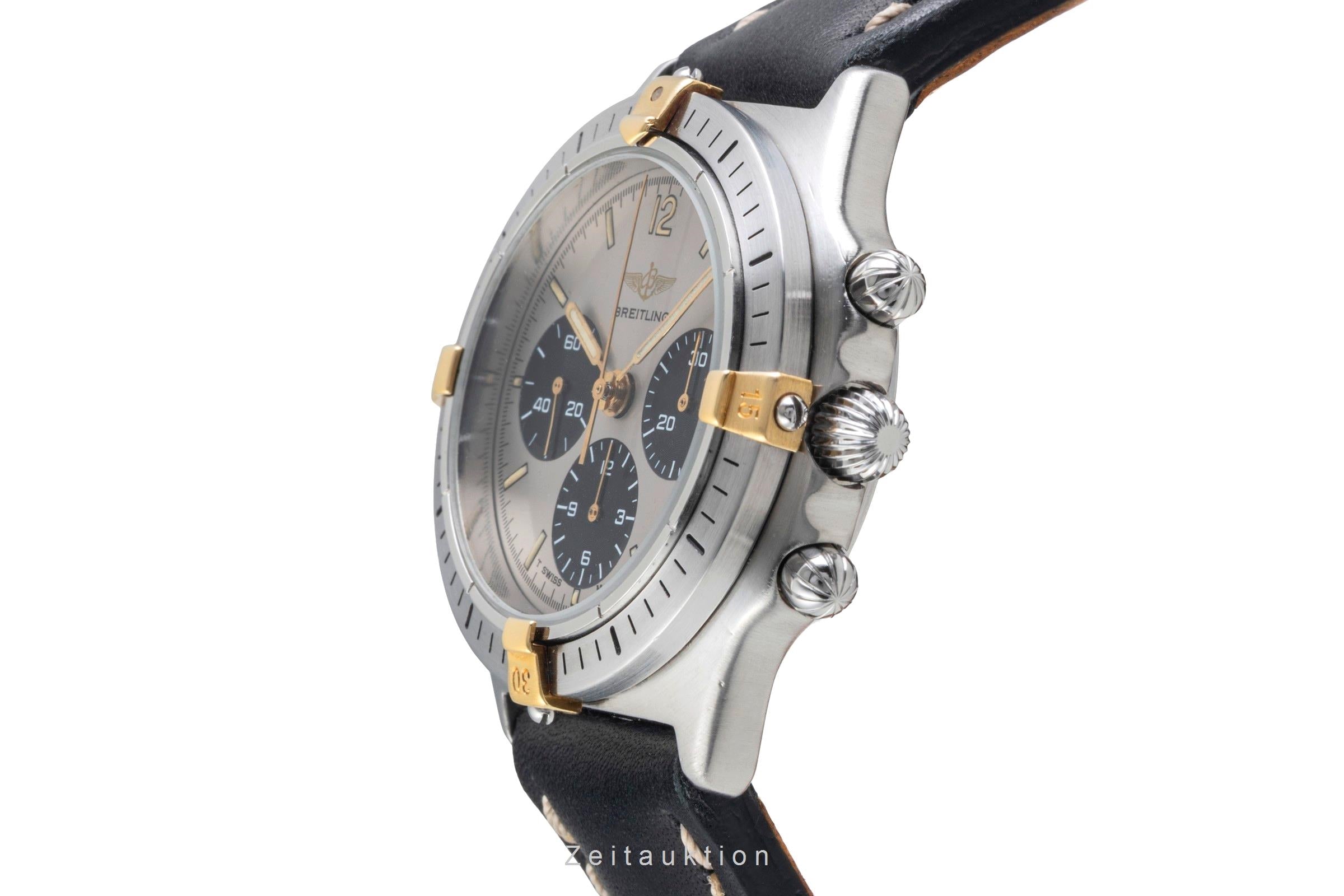 Breitling Callisto Chronograph Stahl vergoldet Handaufzug Herrenuhr Ref. 80520 [2603467]