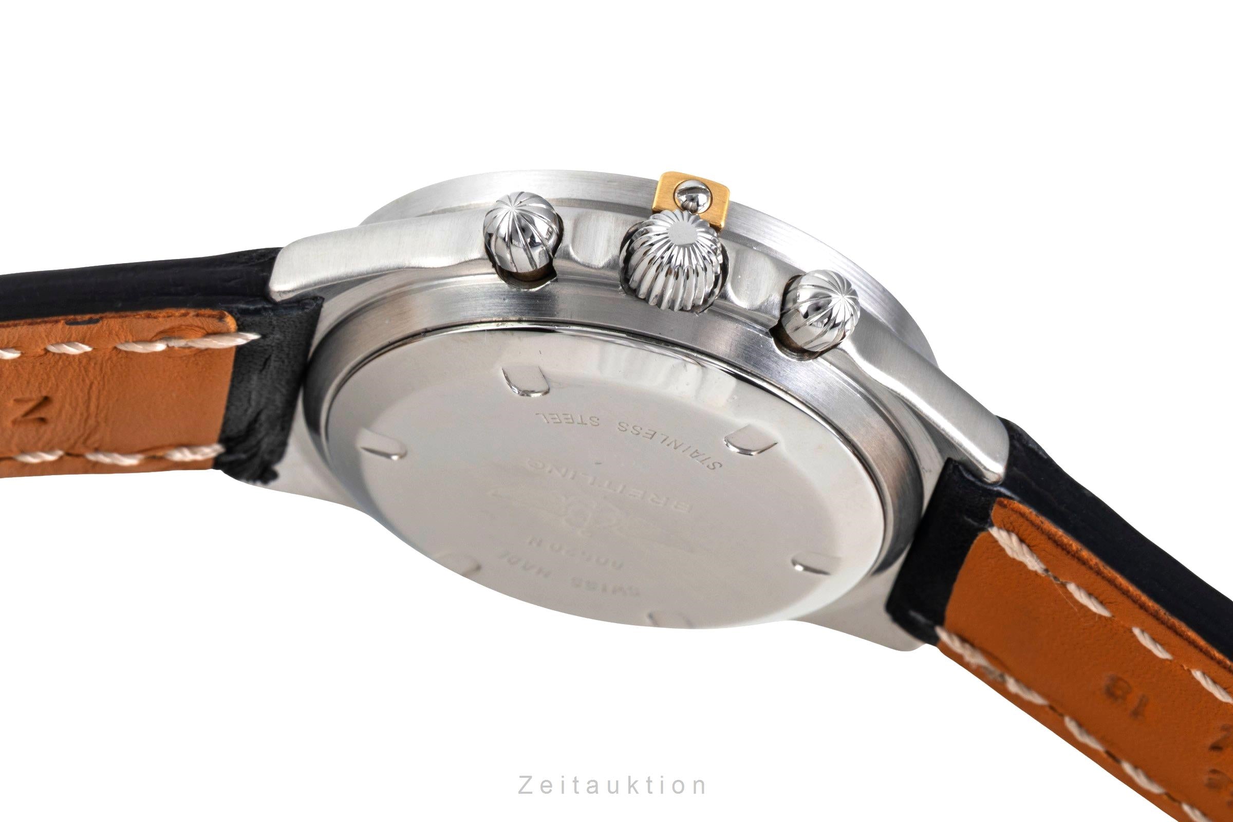 Breitling Callisto Chronograph Stahl vergoldet Handaufzug Herrenuhr Ref. 80520 [2603467]