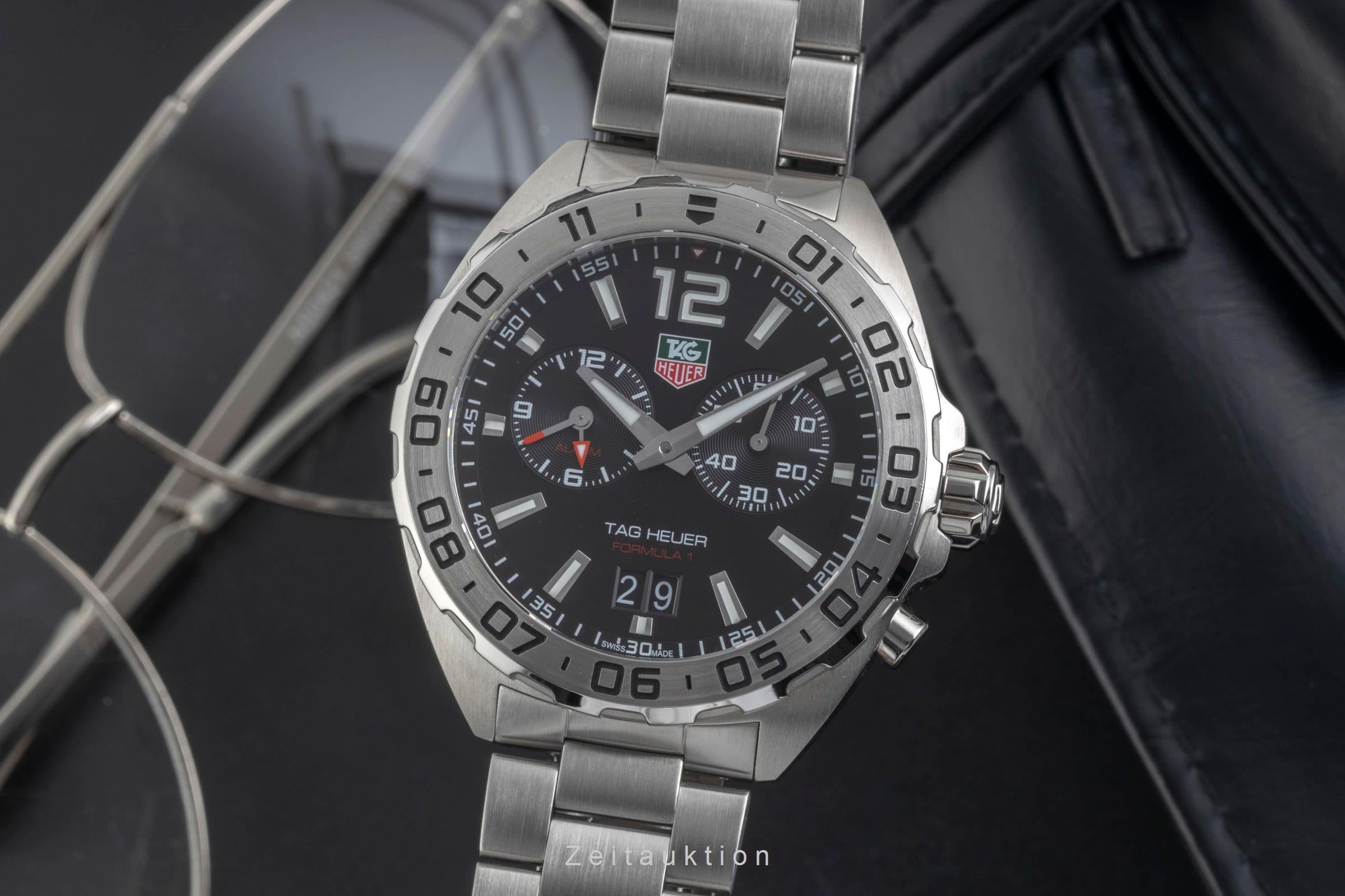 Tag Heuer Formula 1 Alarm Edelstahl Quarz Ref. WAZ111A BA0875 B&P 2019 [2603475]