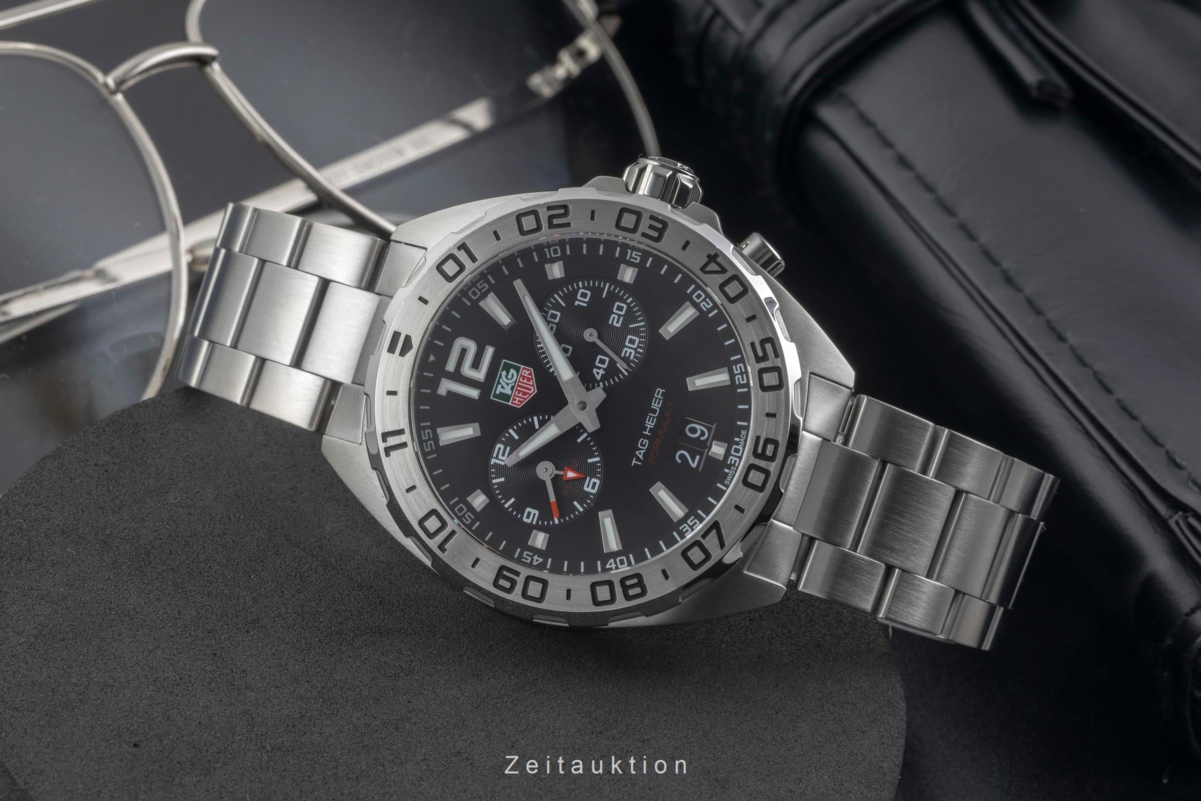 Tag Heuer Formula 1 Alarm Edelstahl Quarz Ref. WAZ111A BA0875 B&P 2019 [2603475]