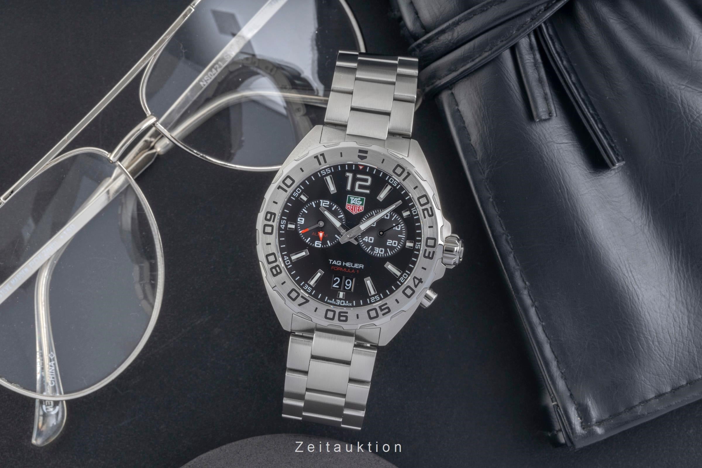 Tag Heuer Formula 1 Alarm Edelstahl Quarz Ref. WAZ111A BA0875 B&P 2019 [2603475]