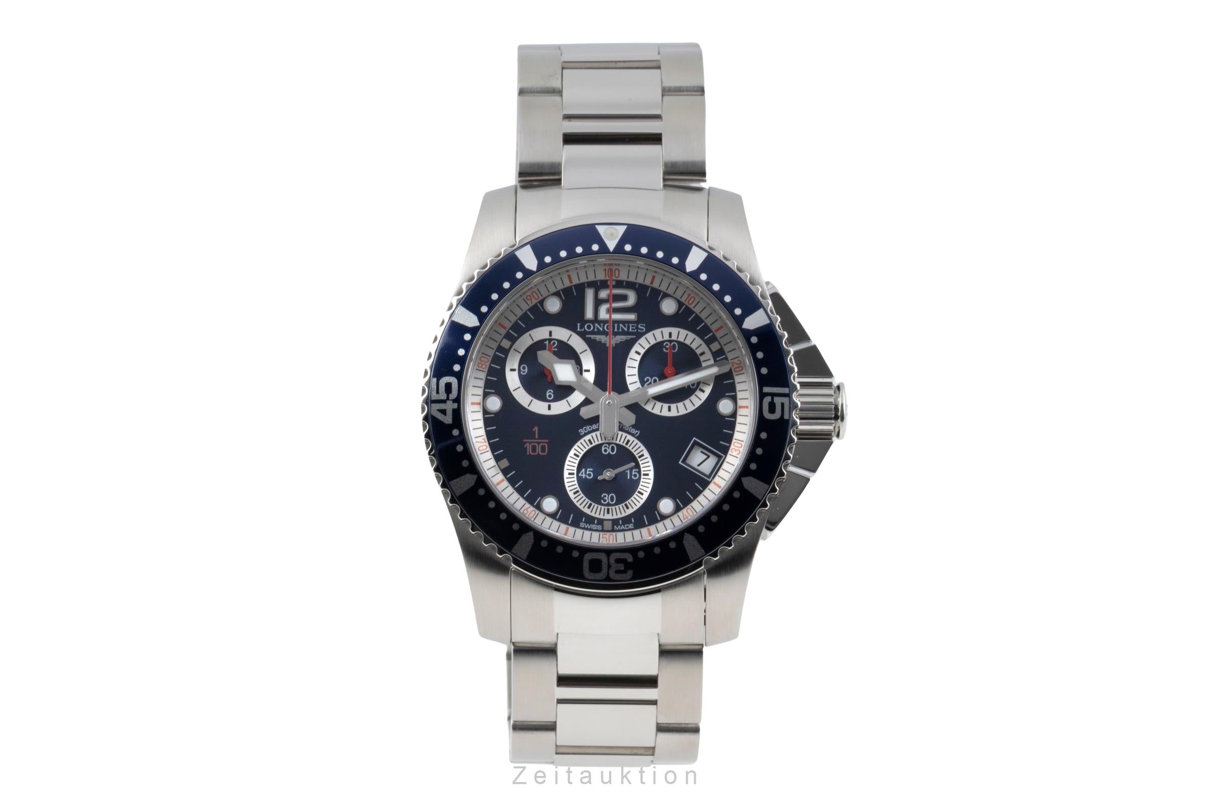 Longines Hydro Conquest chronographe acier quartz montre pour hommes L3.743.4.96.6  [2603476]