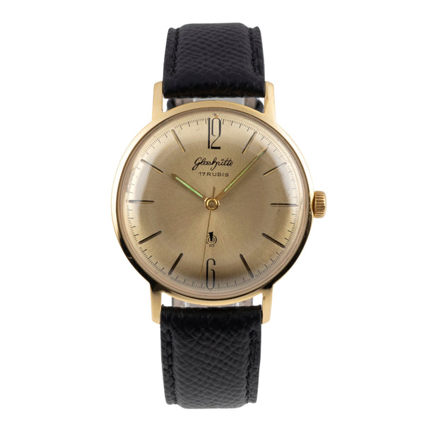 Glashütte Spezimatic gilt-brass manual winding men's watch  [2603479]