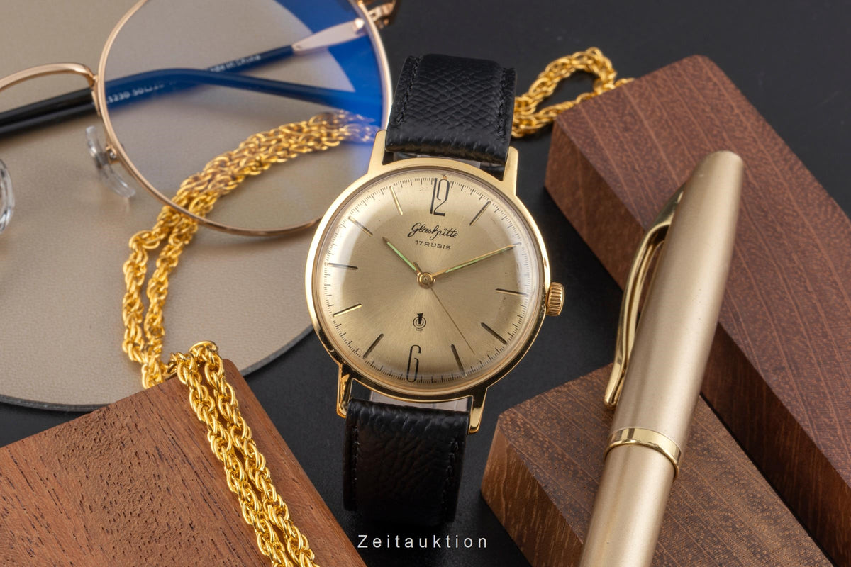 Glashütte Spezimatic gilt-brass manual winding men's watch  [2603479]