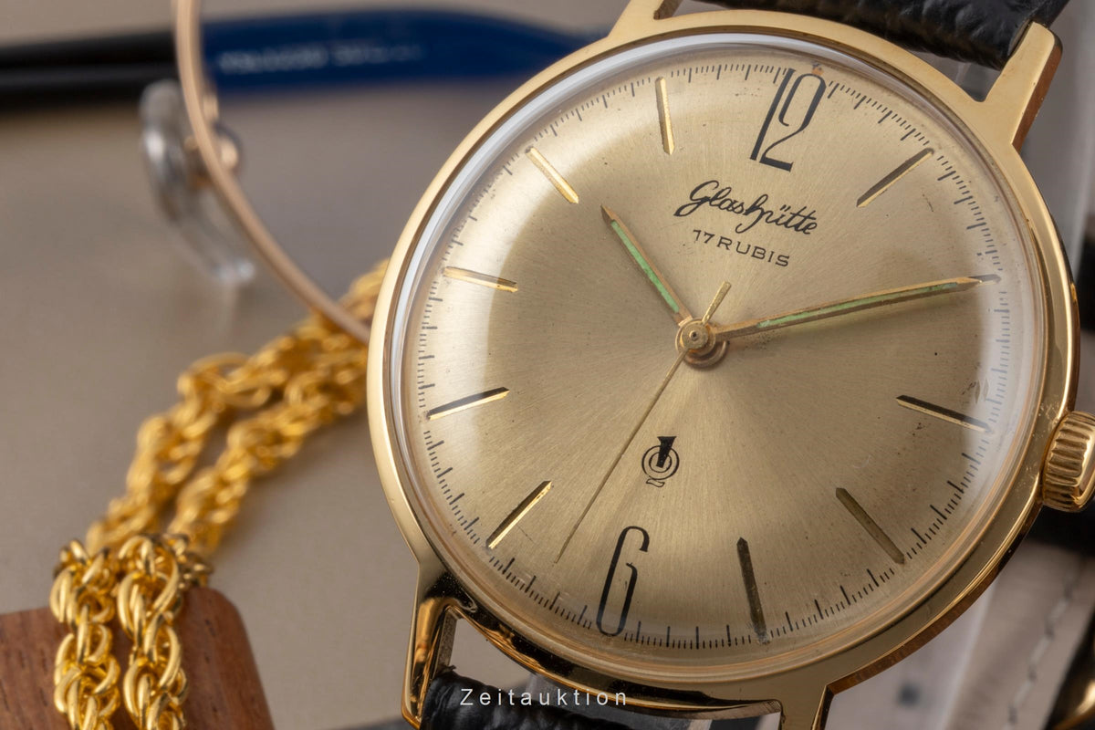 Glashütte Spezimatic gilt-brass manual winding men's watch  [2603479]