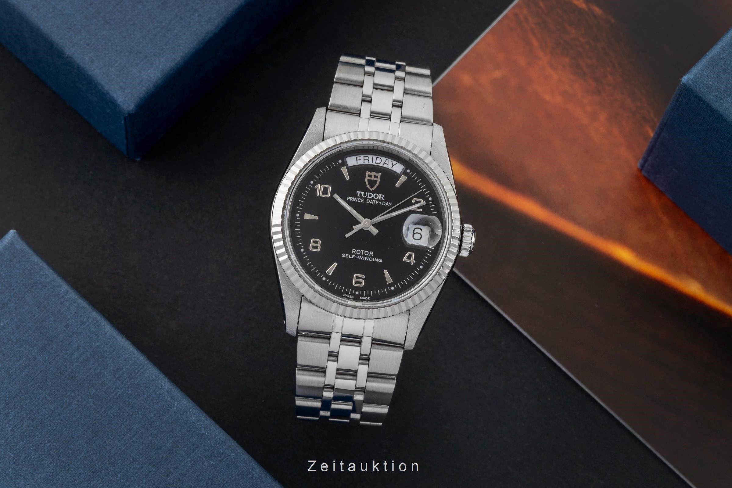 Tudor Date-Day 14 ct yellow gold automatic men's watch 76214  [2603480]