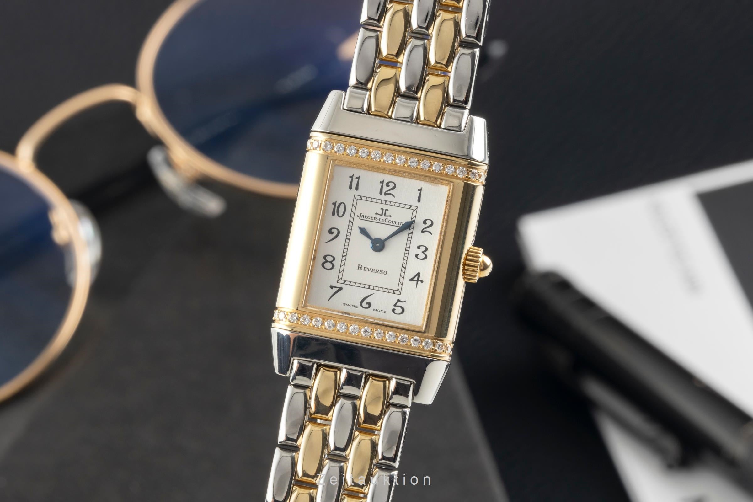 Jaeger LeCoultre Reverso steel / gold quartz women's watch Q2655120,  265.5.08  [2603483]