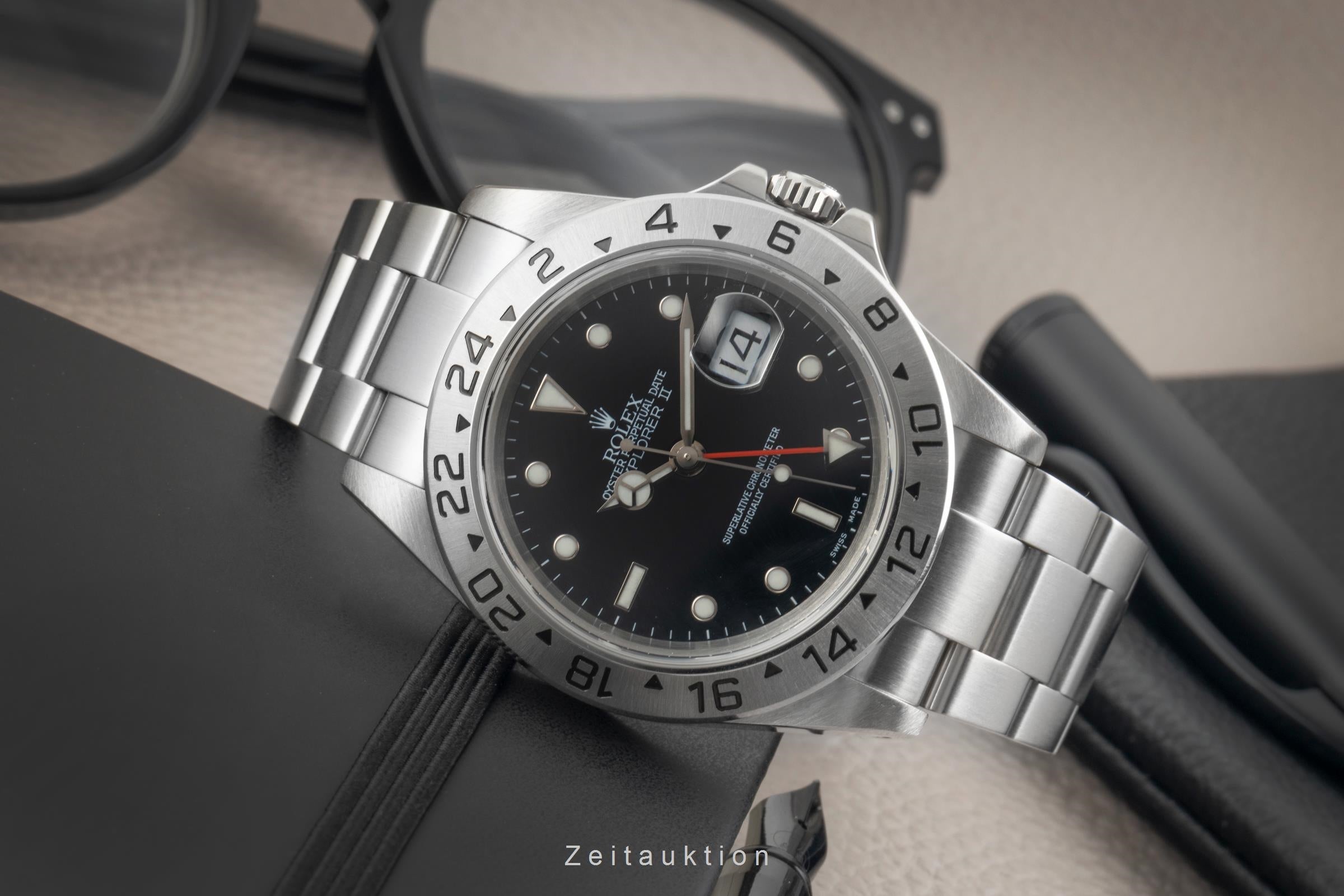 Rolex Explorer II steel automatic men's watch 16570  [2603488]
