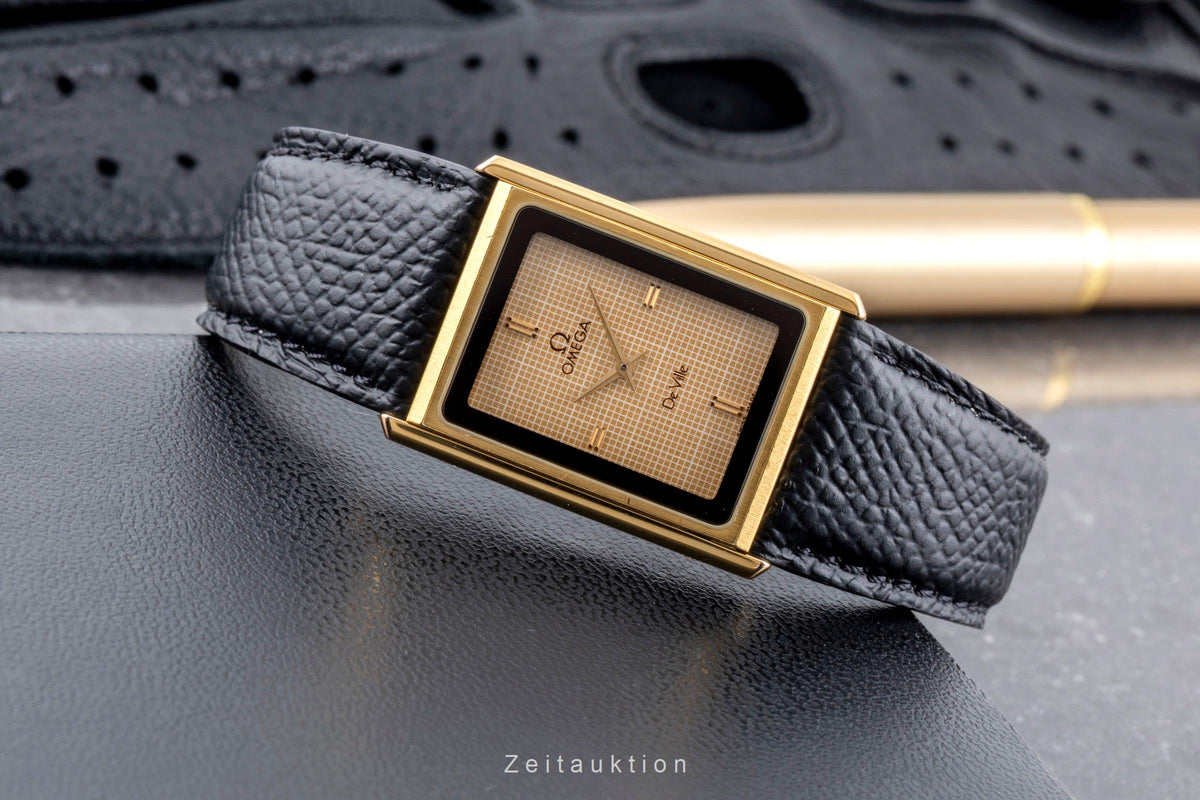 Omega De Ville acier / doré quartz unisexe 191.0186 Vintage  [2603505]