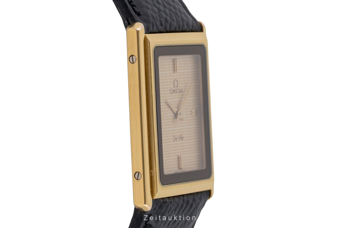 Omega De Ville acier / doré quartz unisexe 191.0186 Vintage  [2603505]