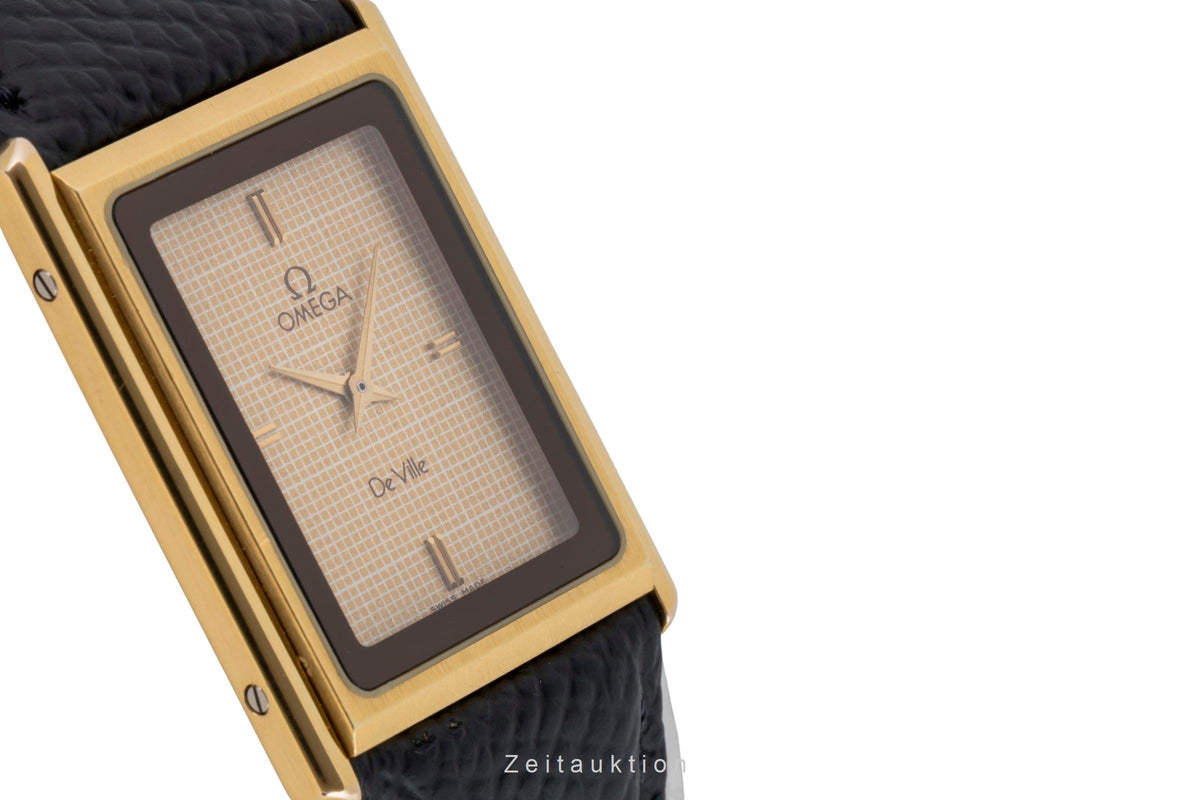 Omega De Ville acier / doré quartz unisexe 191.0186 Vintage  [2603505]