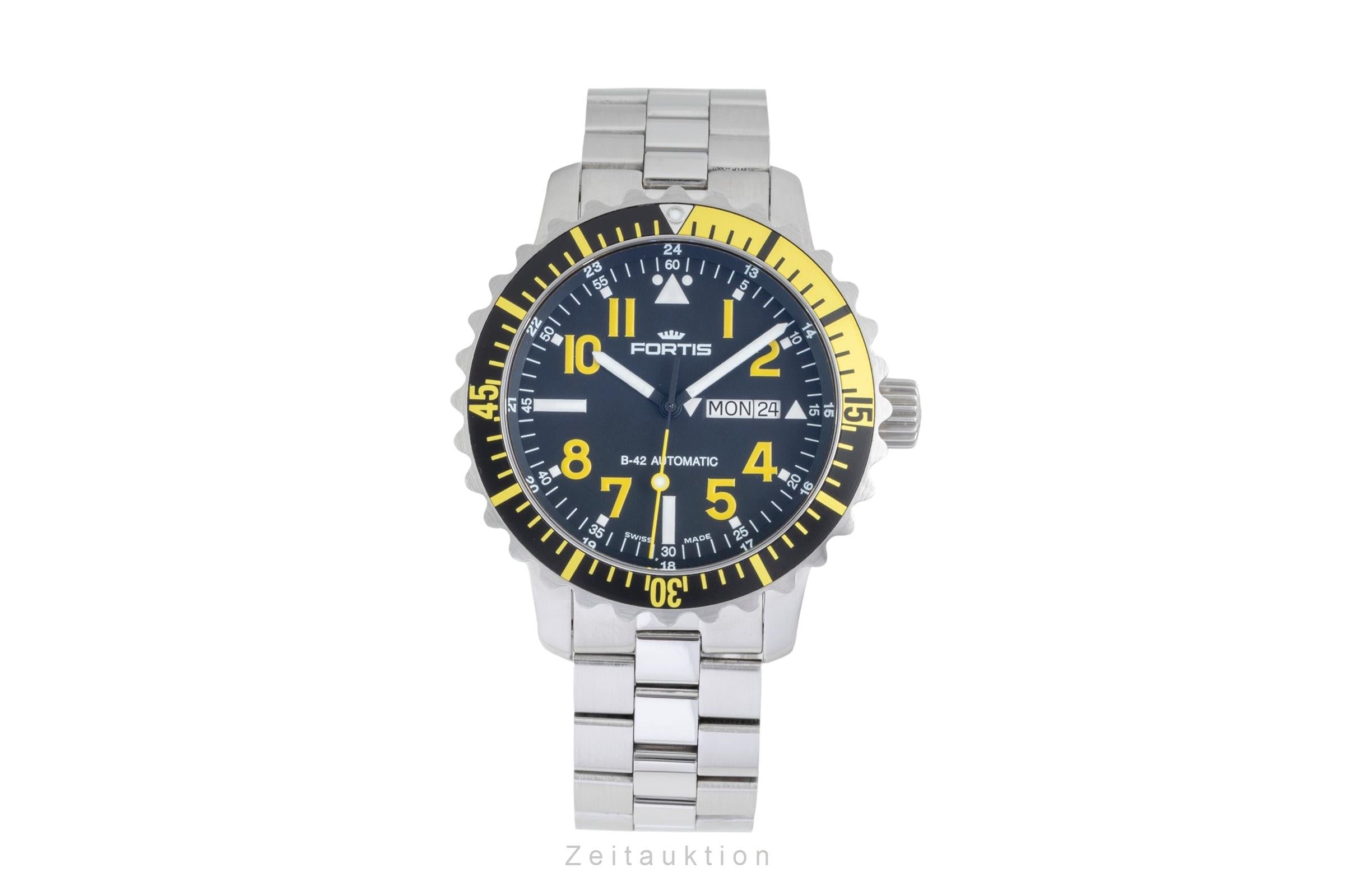 Fortis B-42 Marinemaster Day-Date Stahl Automatik Herrenuhr Ref. 670.24.14K [2603516]