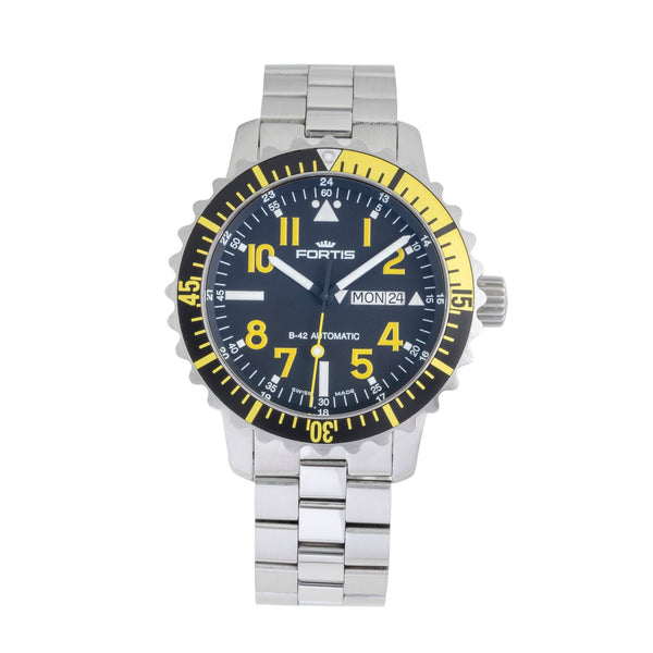 Fortis B-42 Marinemaster Day-Date Stahl Automatik Herrenuhr Ref. 670.24.14K [2603516]