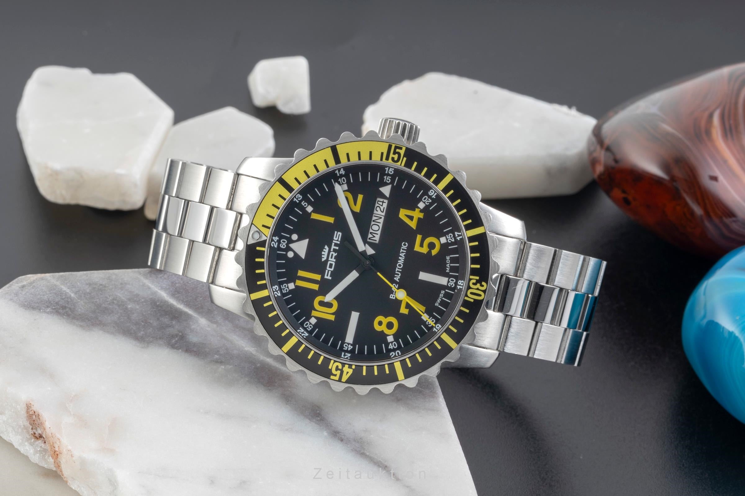 Fortis B-42 Marinemaster Day-Date Stahl Automatik Herrenuhr Ref. 670.24.14K [2603516]