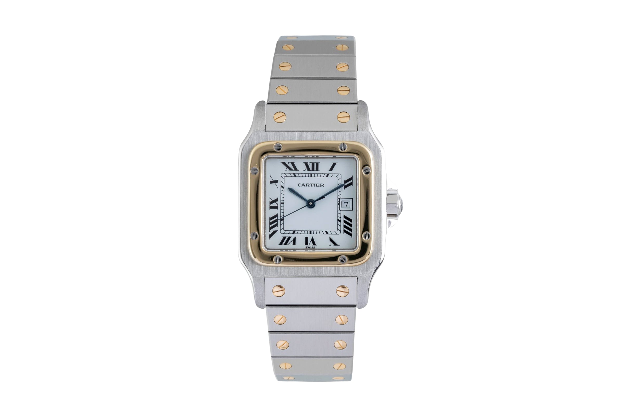 Cartier Santos steel / gold automatic men's watch 2961  [2603521]