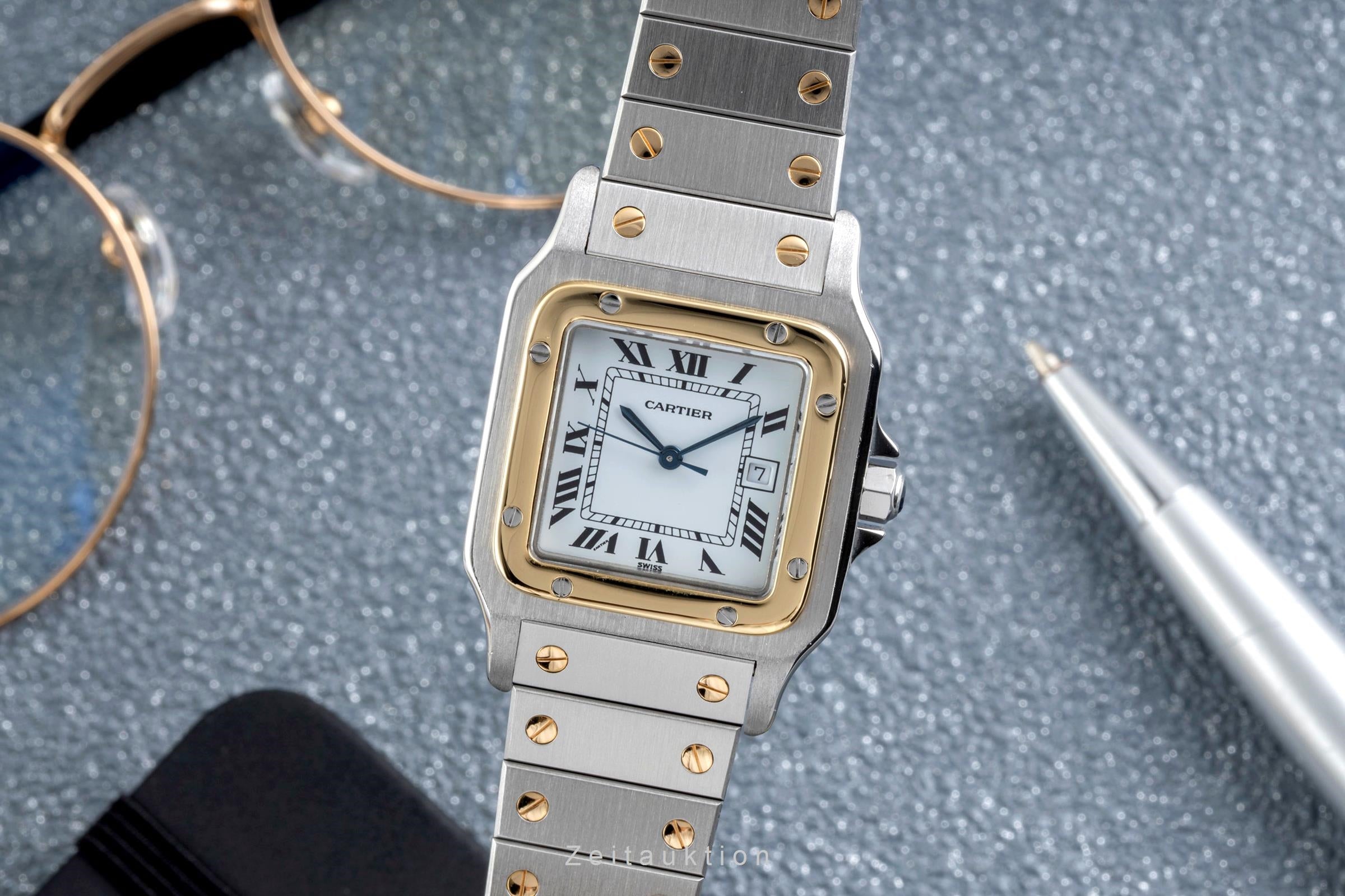 Cartier Santos steel / gold automatic men's watch 2961  [2603521]