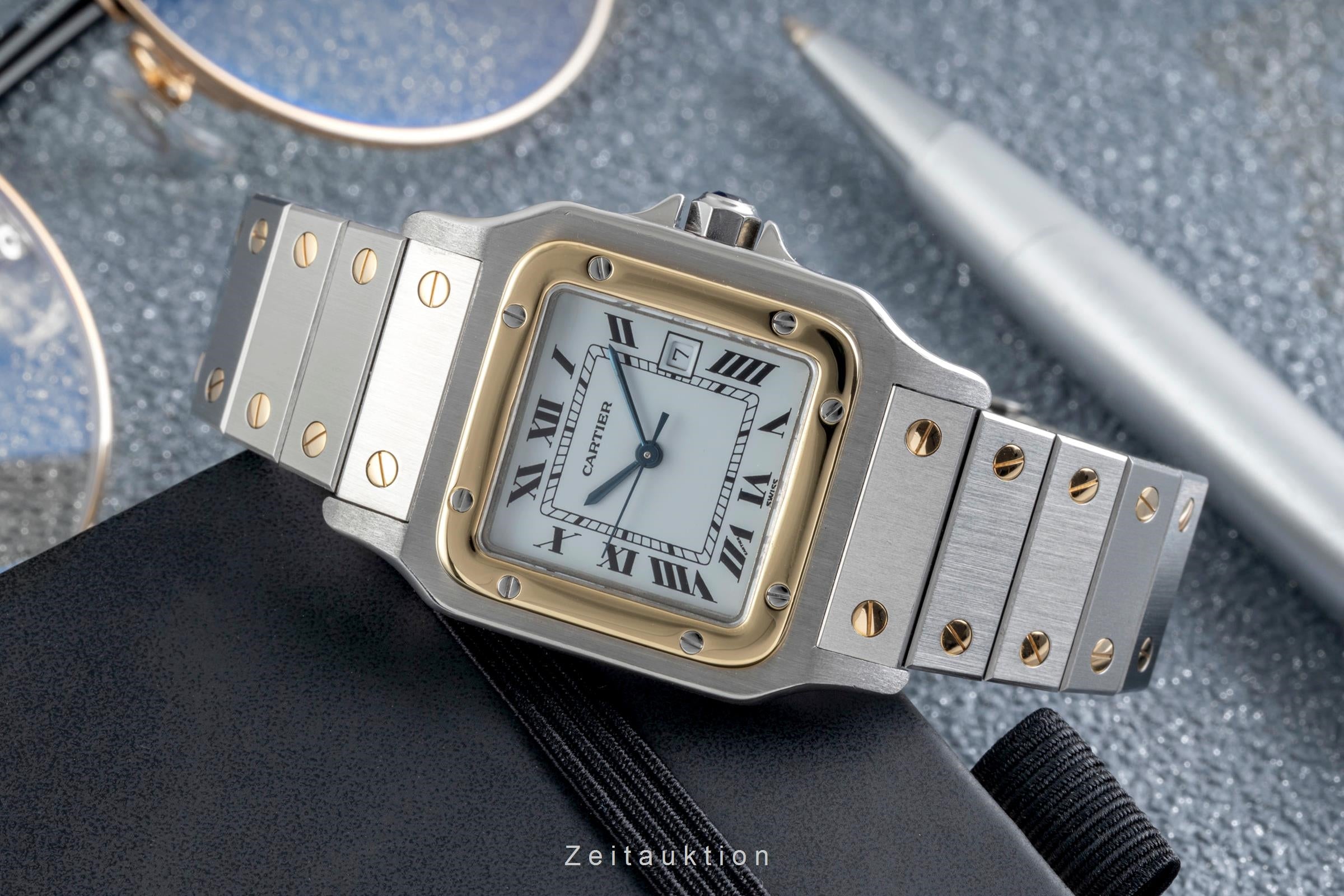 Cartier Santos steel / gold automatic men's watch 2961  [2603521]