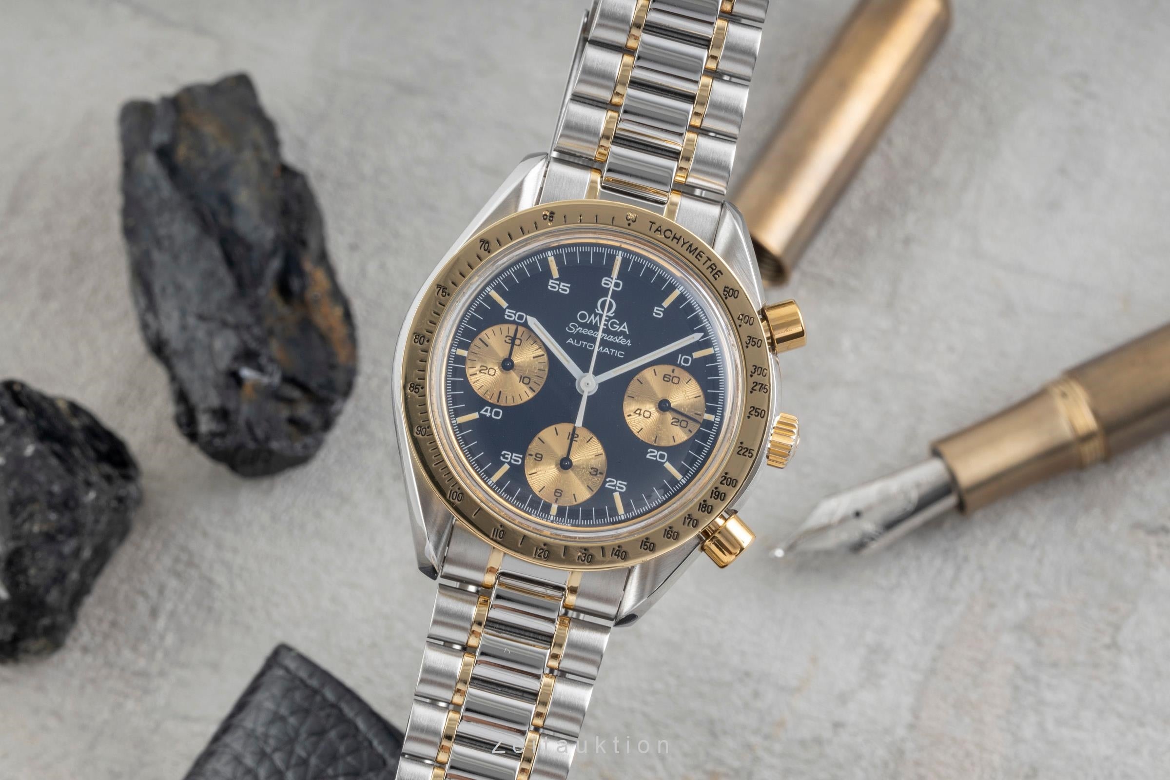 Omega Speedmaster chronograph steel / gold automatic men's watch 175.0033 Vintage  [2603523]