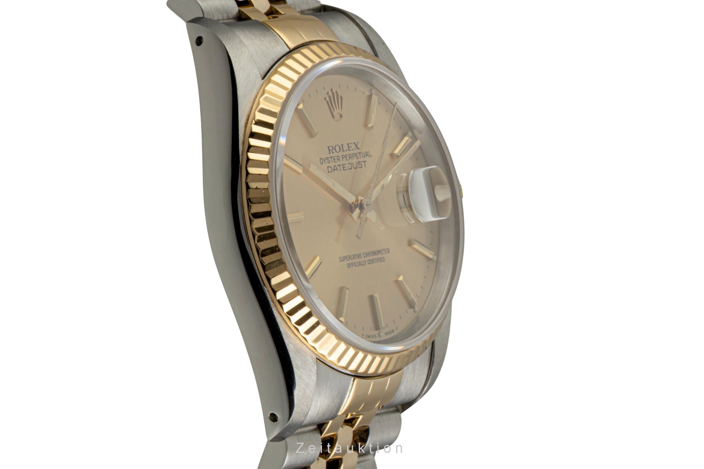 Rolex Datejust 36 Stahl / Gold  Automatik Herrenuhr Ref 16233 Box & Papiere 1990 [2603526]