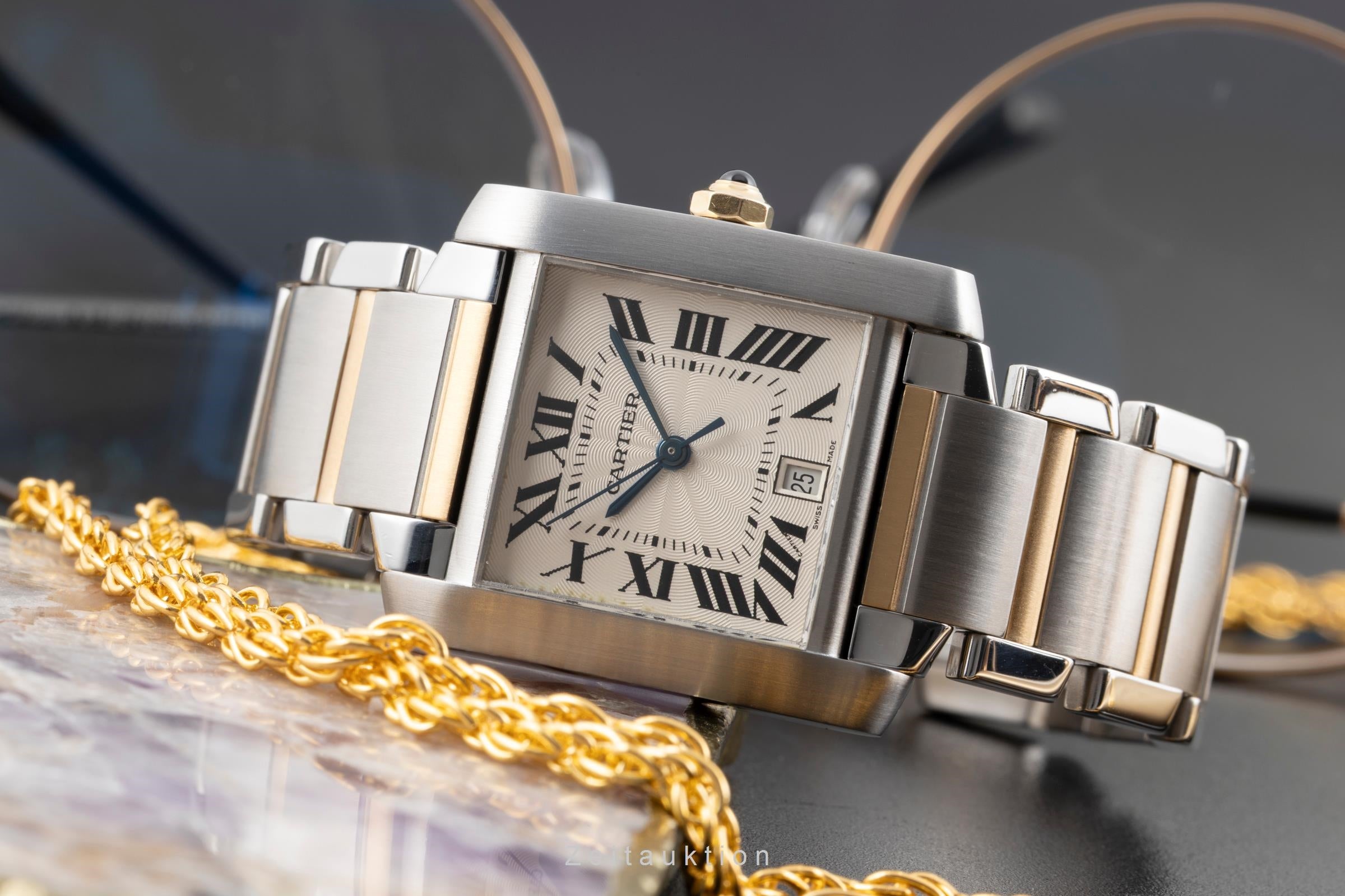 Cartier Tank Francaise acciaio / oro automatismo unisex W51005Q4  [2603538]
