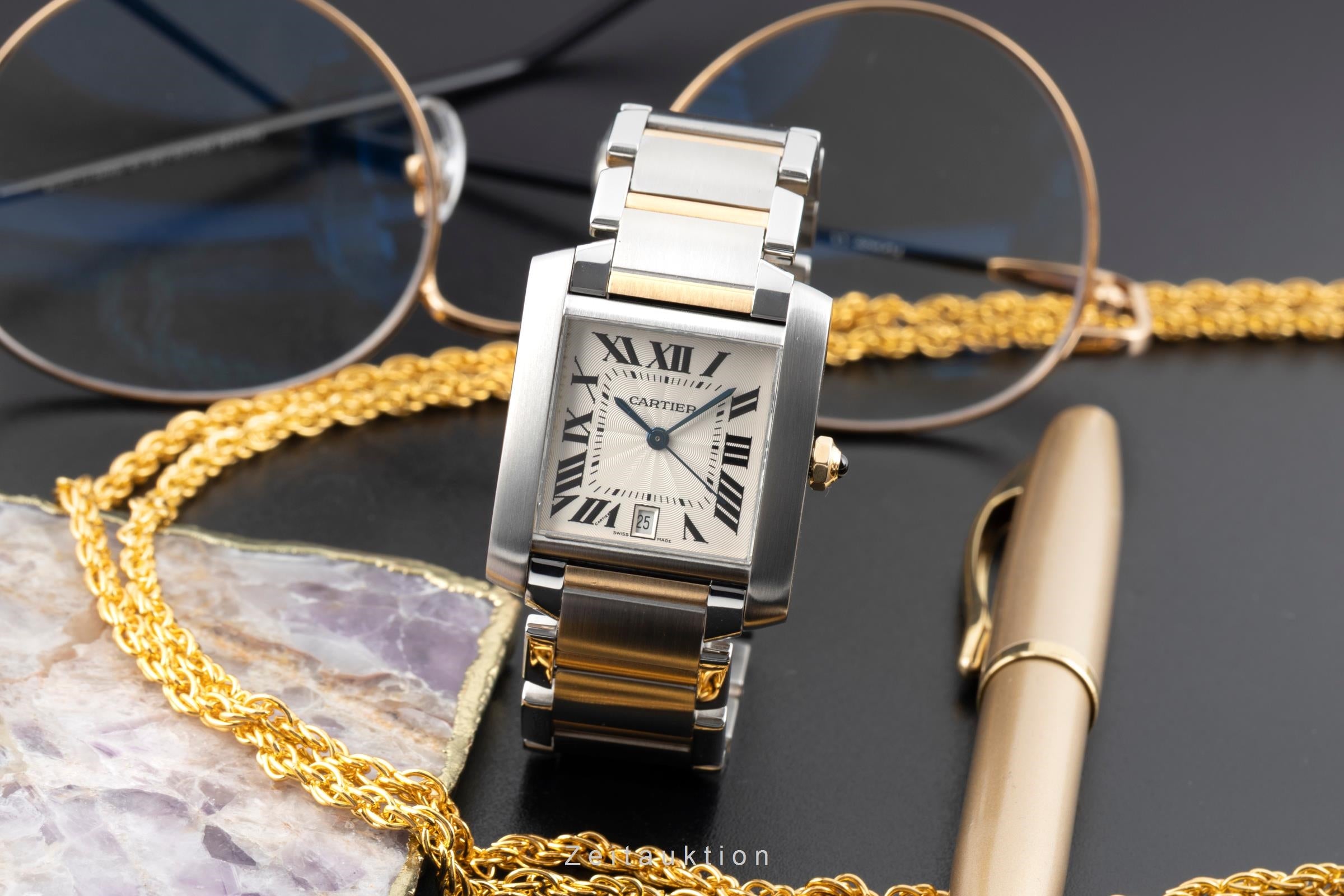 Cartier Tank Francaise acciaio / oro automatismo unisex W51005Q4  [2603538]