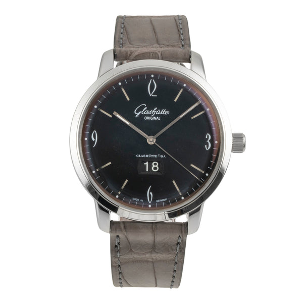 Glashütte Senator Sixties acero automático reloj para caballeros 2-39-47-03-02-04 LP: 8800EUR  [2603544]