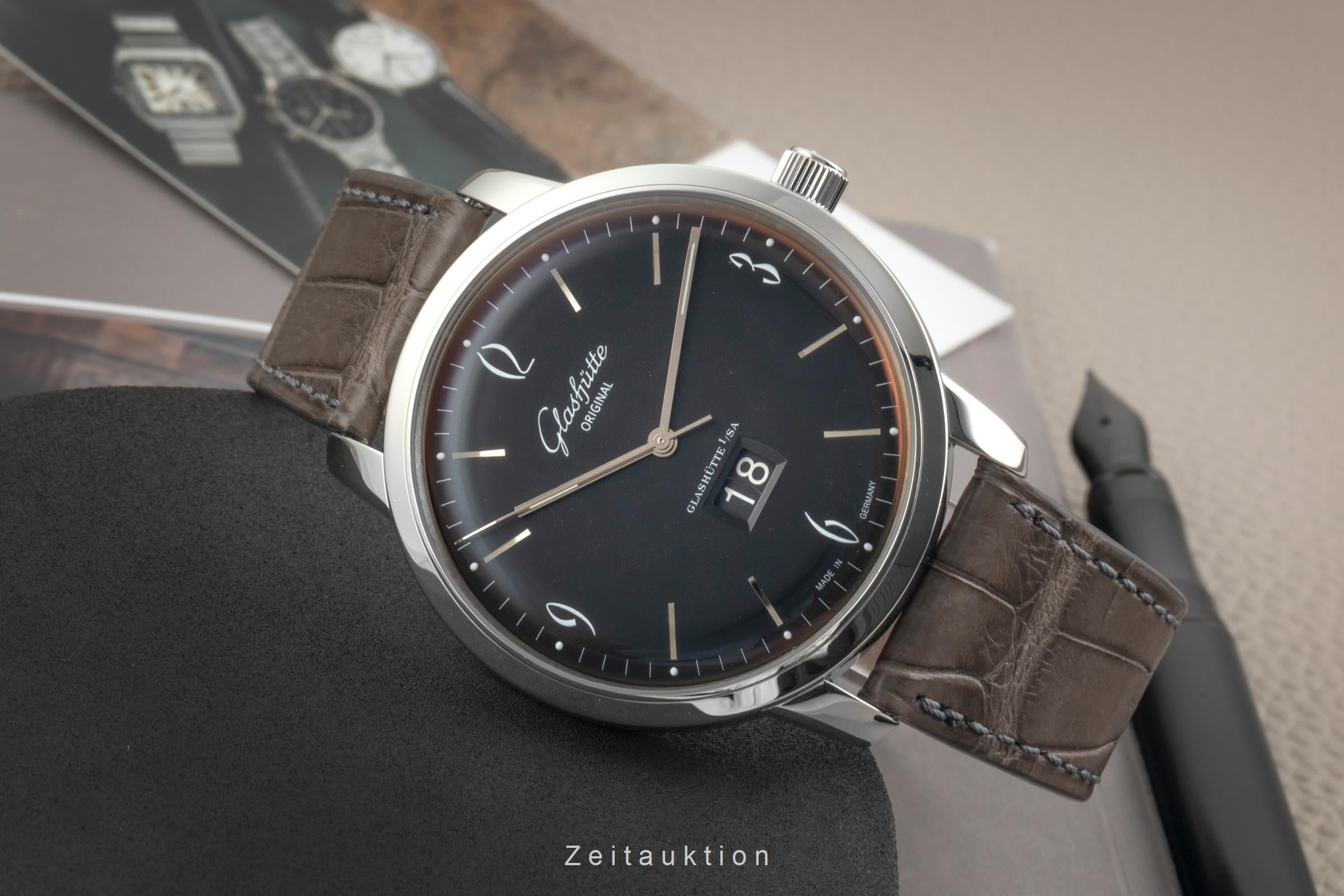 Glashütte Senator Sixties acero automático reloj para caballeros 2-39-47-03-02-04 LP: 8800EUR  [2603544]