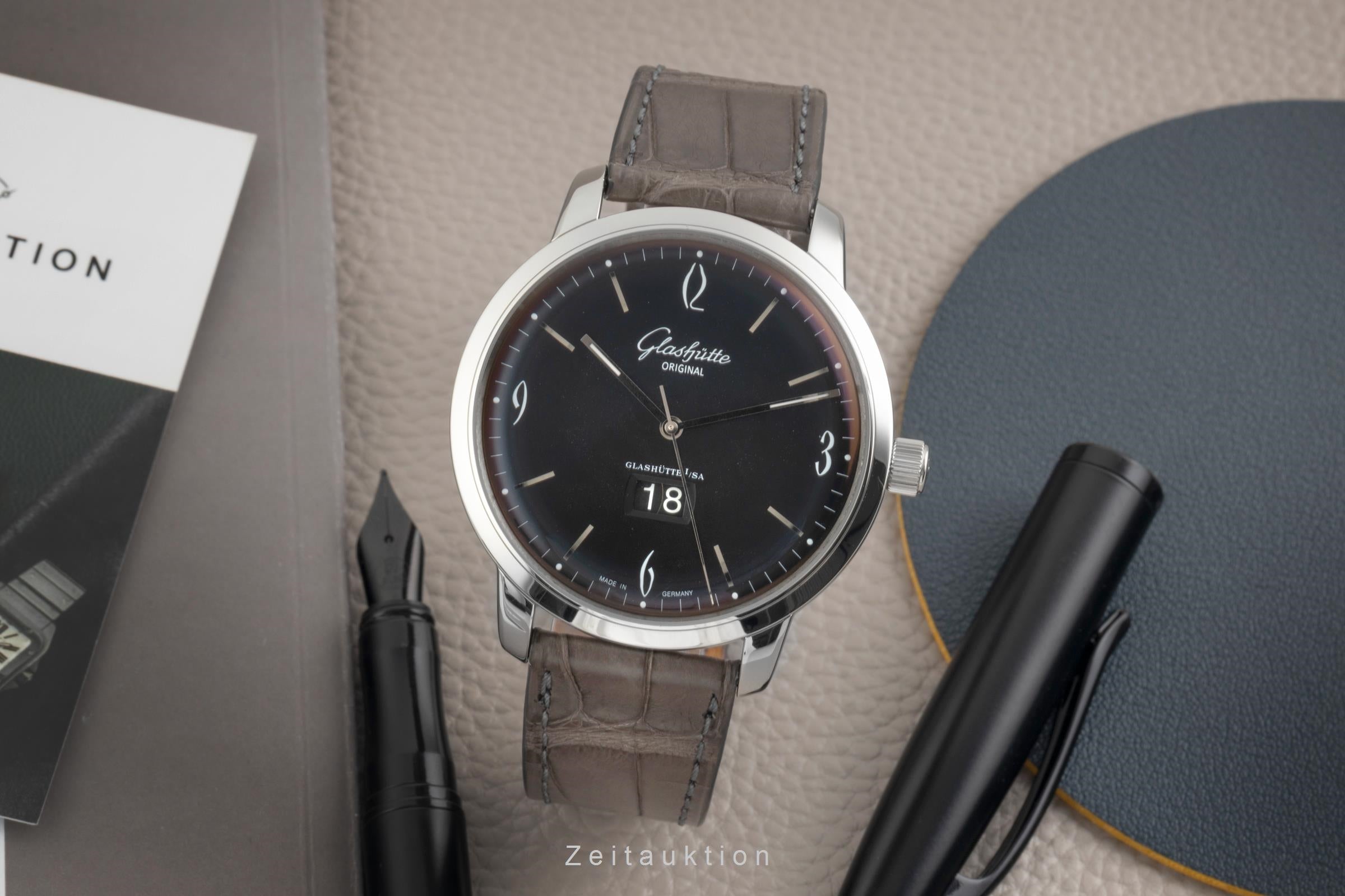 Glashütte Senator Sixties acero automático reloj para caballeros 2-39-47-03-02-04 LP: 8800EUR  [2603544]