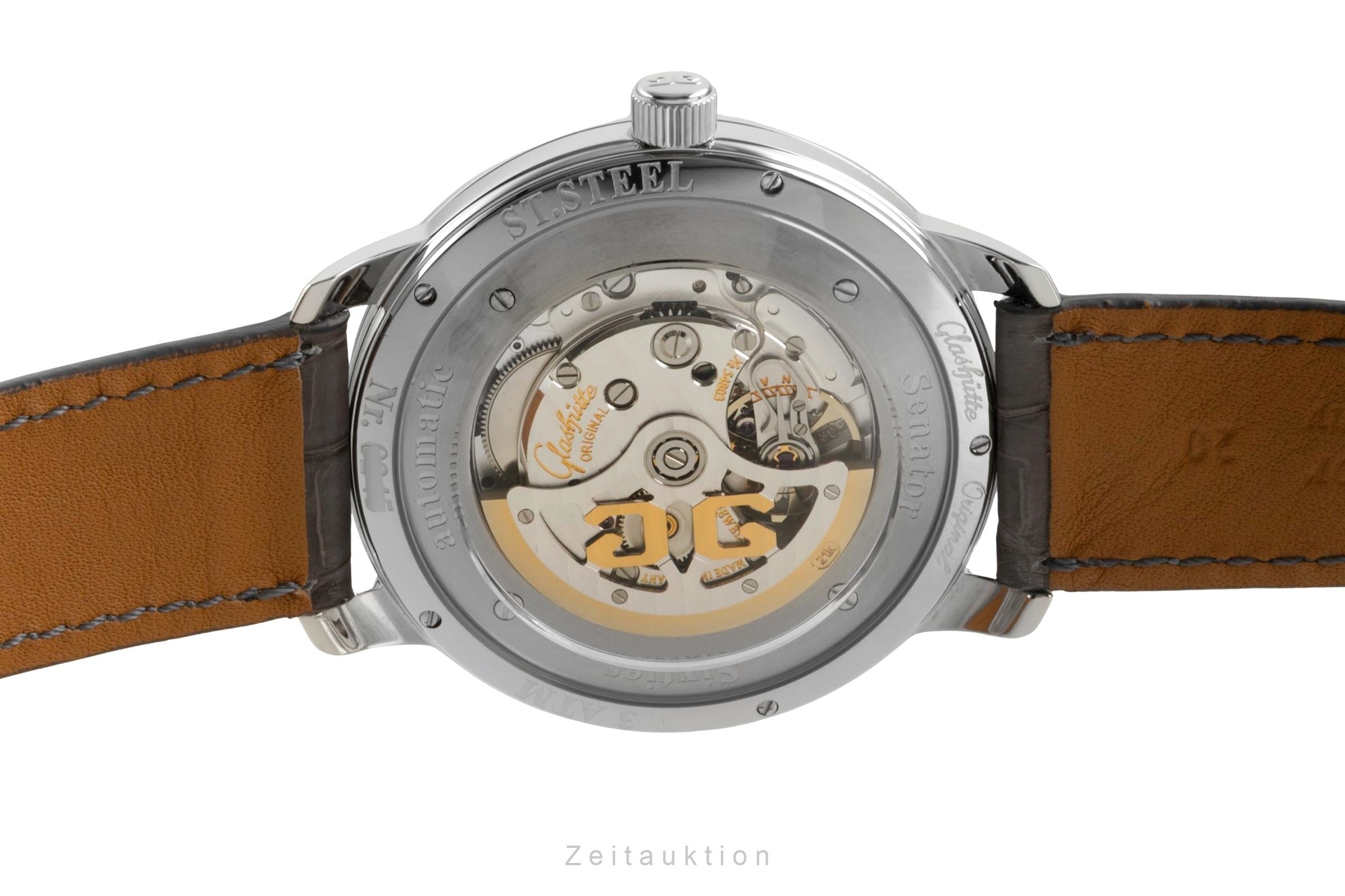 Glashütte Senator Sixties acero automático reloj para caballeros 2-39-47-03-02-04 LP: 8800EUR  [2603544]