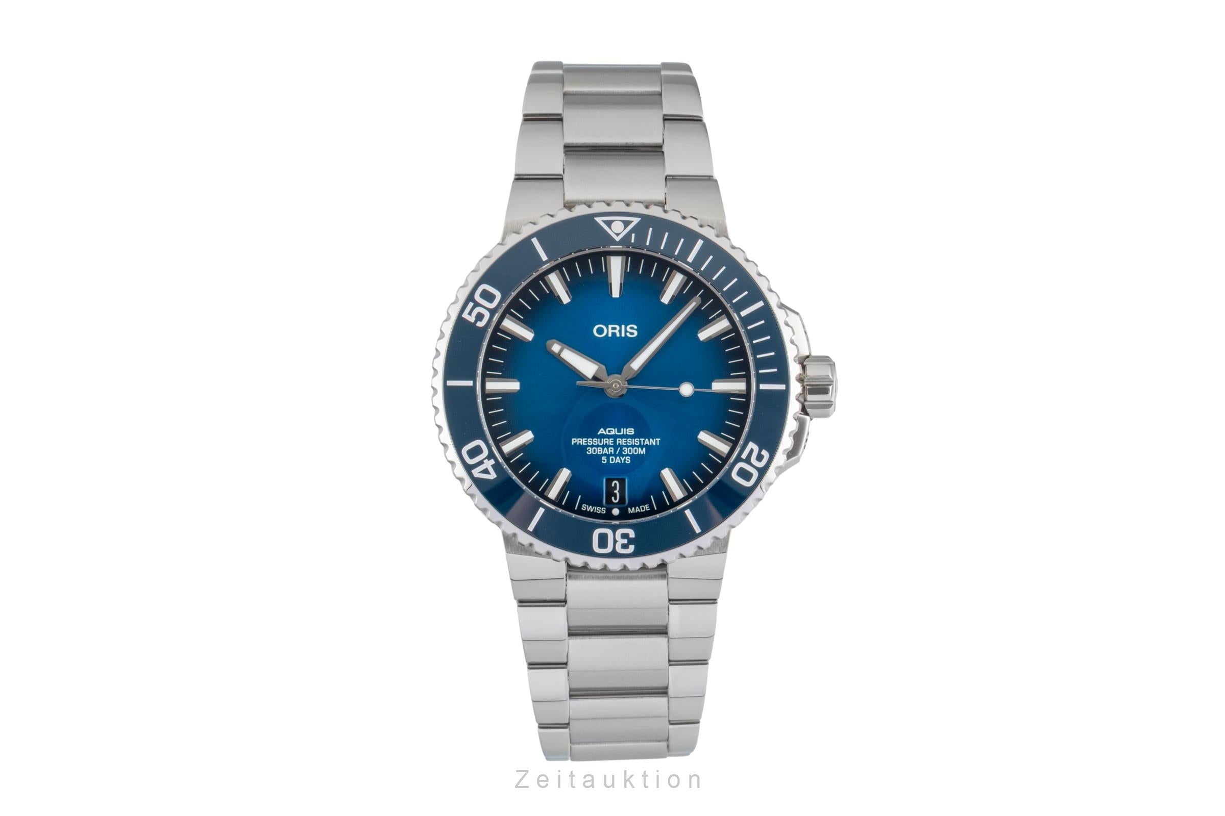 Oris Aquis Date steel automatic men's watch 01 400 7763 4135-07 8 24 09PEB LP: 3500EUR  [2603546]