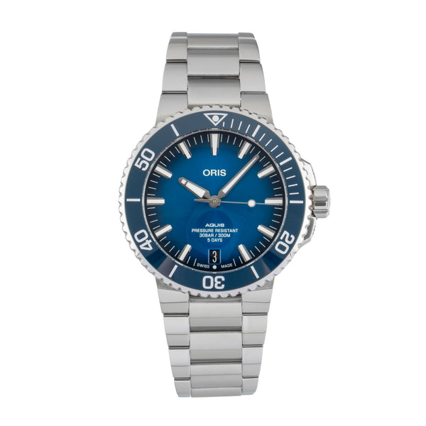Oris Aquis Date steel automatic men's watch 01 400 7763 4135-07 8 24 09PEB LP: 3500EUR  [2603546]