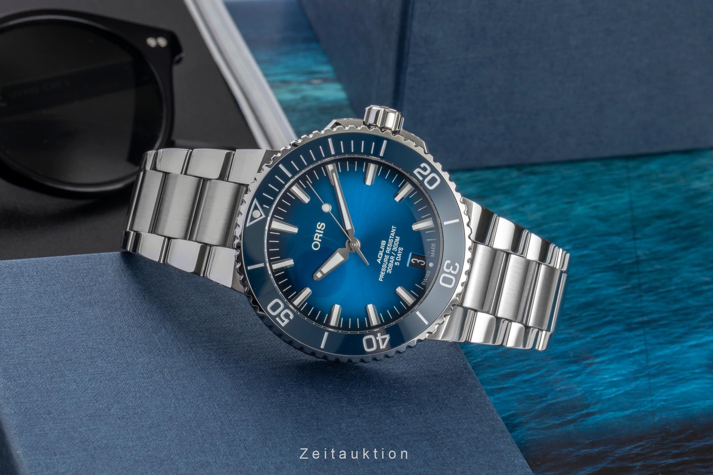 Oris Aquis Date steel automatic men's watch 01 400 7763 4135-07 8 24 09PEB LP: 3500EUR  [2603546]
