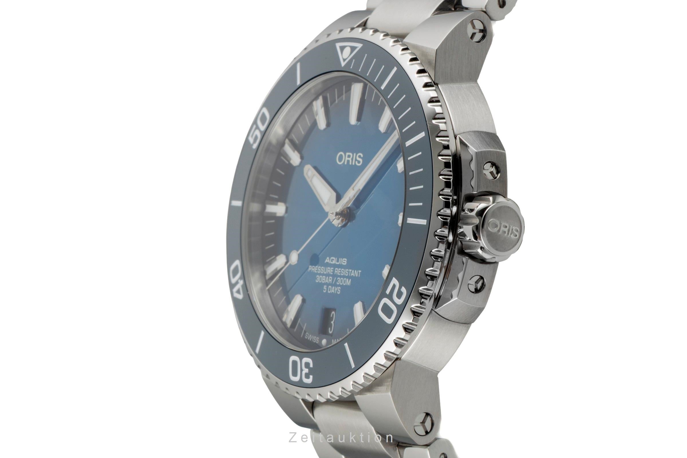 Oris Aquis Date steel automatic men's watch 01 400 7763 4135-07 8 24 09PEB LP: 3500EUR  [2603546]