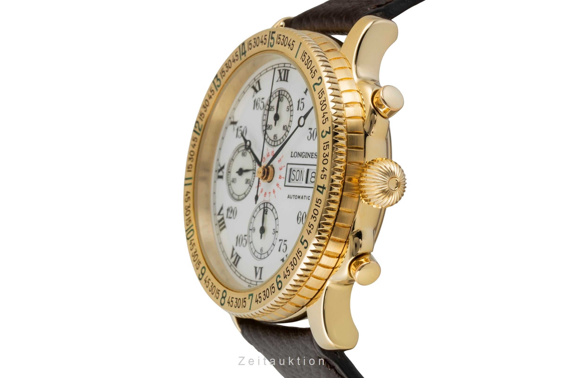 Longines Lindbergh chronograph 18 ct gold automatic men's watch L674.5.23.3  [2603550]
